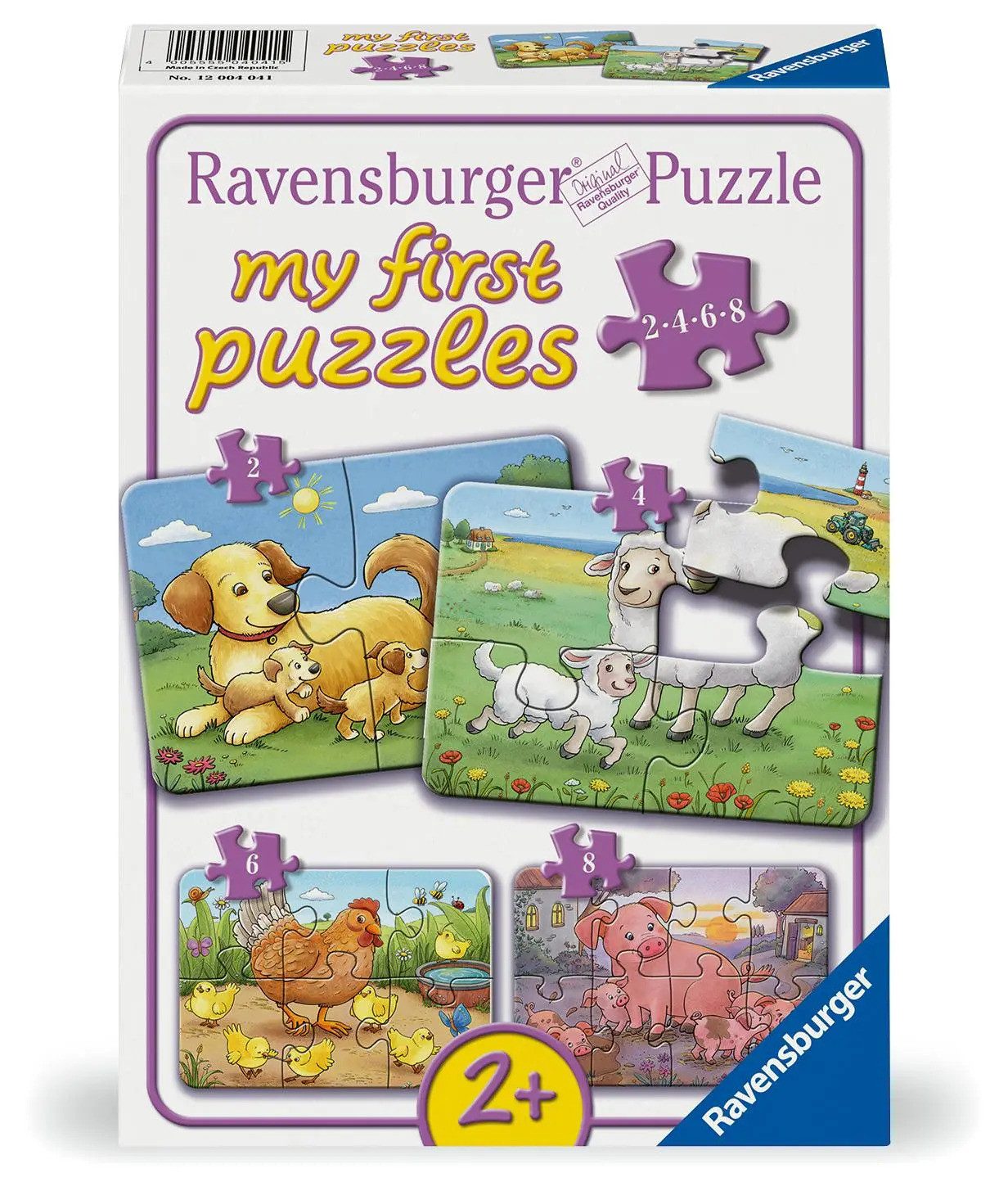 Ravensburger Пазлы Kinderpuzzle 2, 4, 6, 8 Teile - Kleine Bauernhoftiere, Пазлыteile
