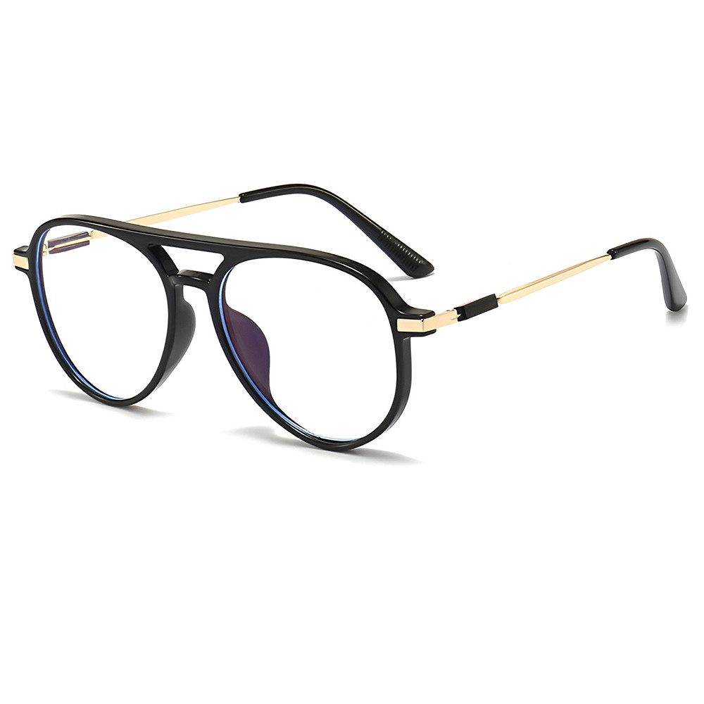 PACIEA Lesebrille Blaulichtfilter Doppelbalkenrahmen Oversized Elegant