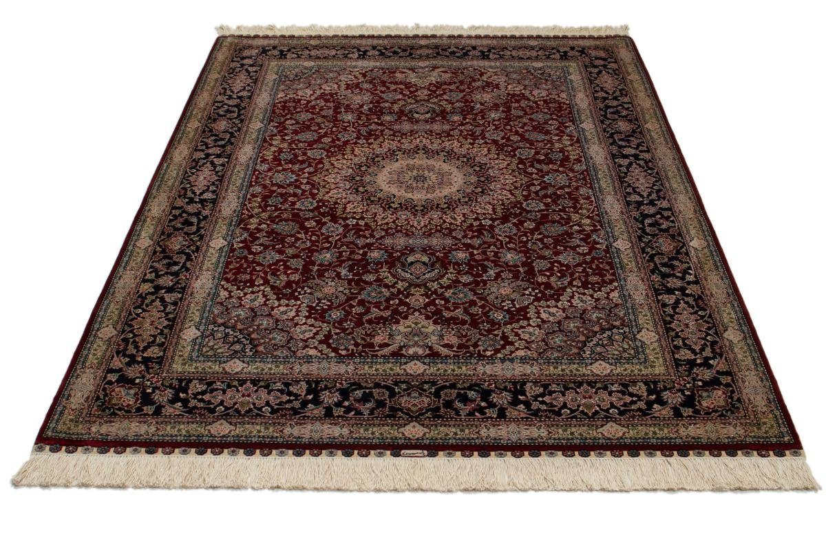 rechteckig, Handgeknüpfter Nain China Trading, Hereke Höhe: 123x184 mm 5 Seidenteppich Orientteppich, Seide