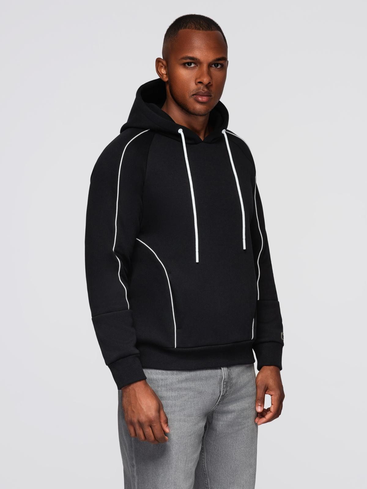 OMBRE Kapuzensweatshirt Kapuzenpullover mit kontrastierenden Nähten