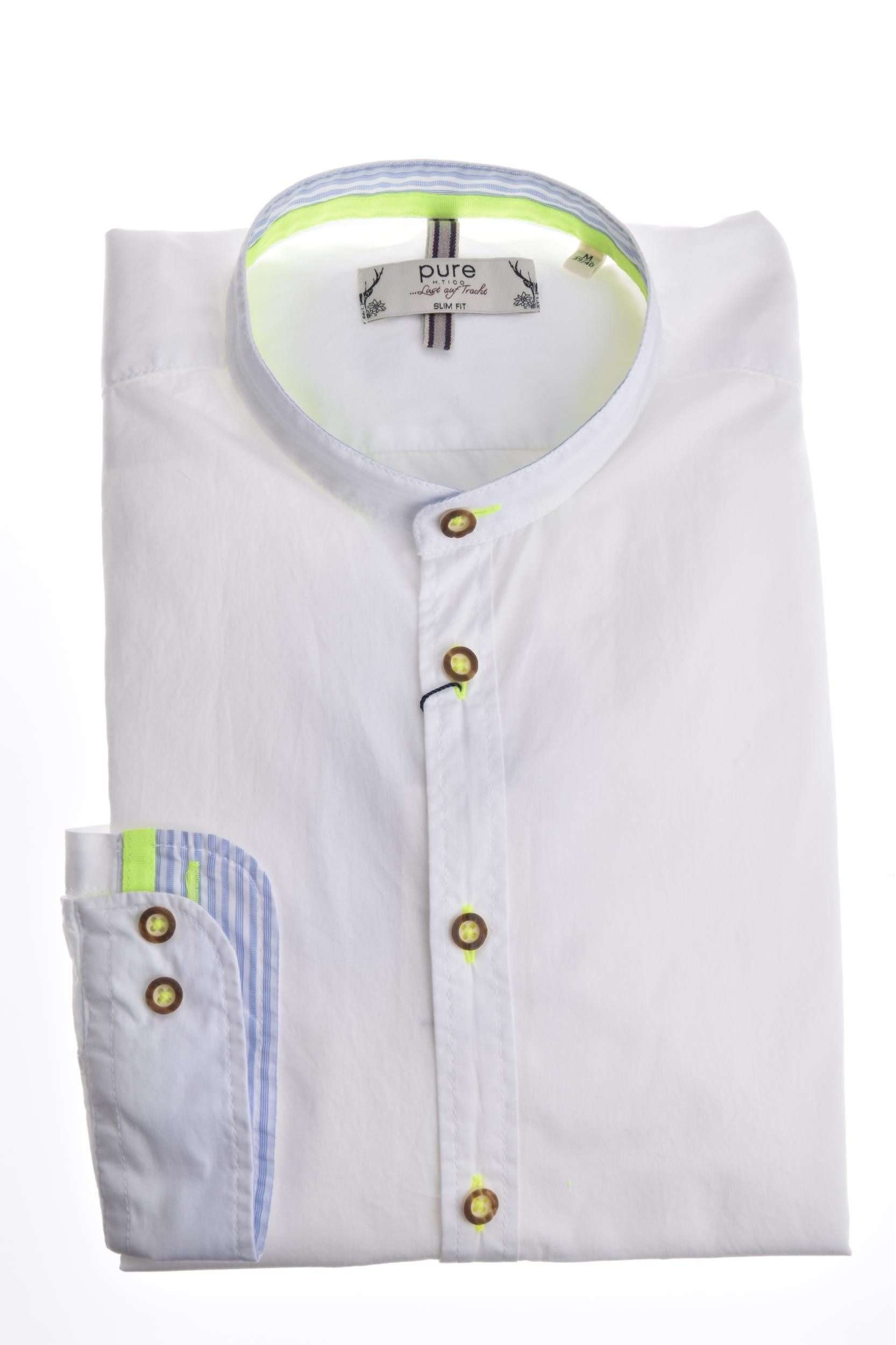 Trachtenhemd PURE Tracht Hemd slim fit Langarm