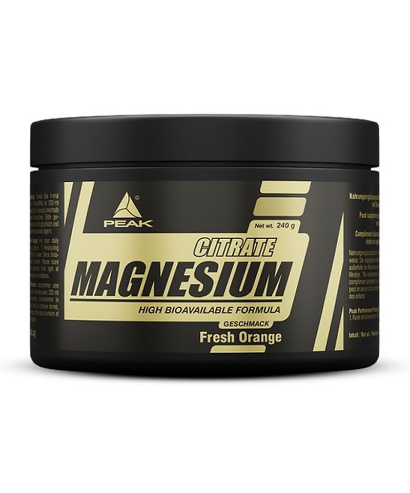 PEAK Magnesium Citrat 240 g - Lemon Pulver, 240 g, Pulver