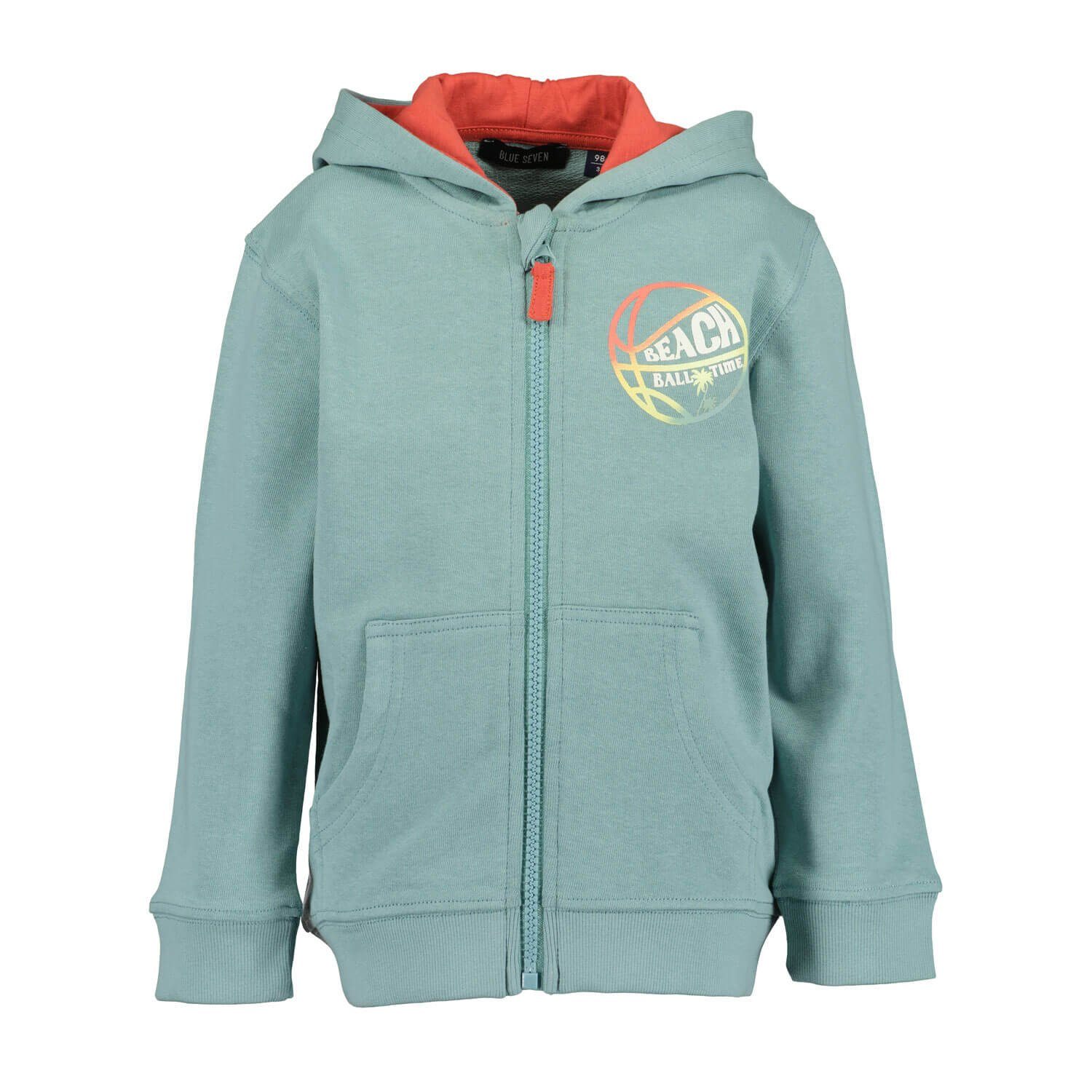 Blue Seven Kapuzensweatjacke Kinder Sweatjacke mit Kapuze - Kapuzenjacke mit Print gletscher