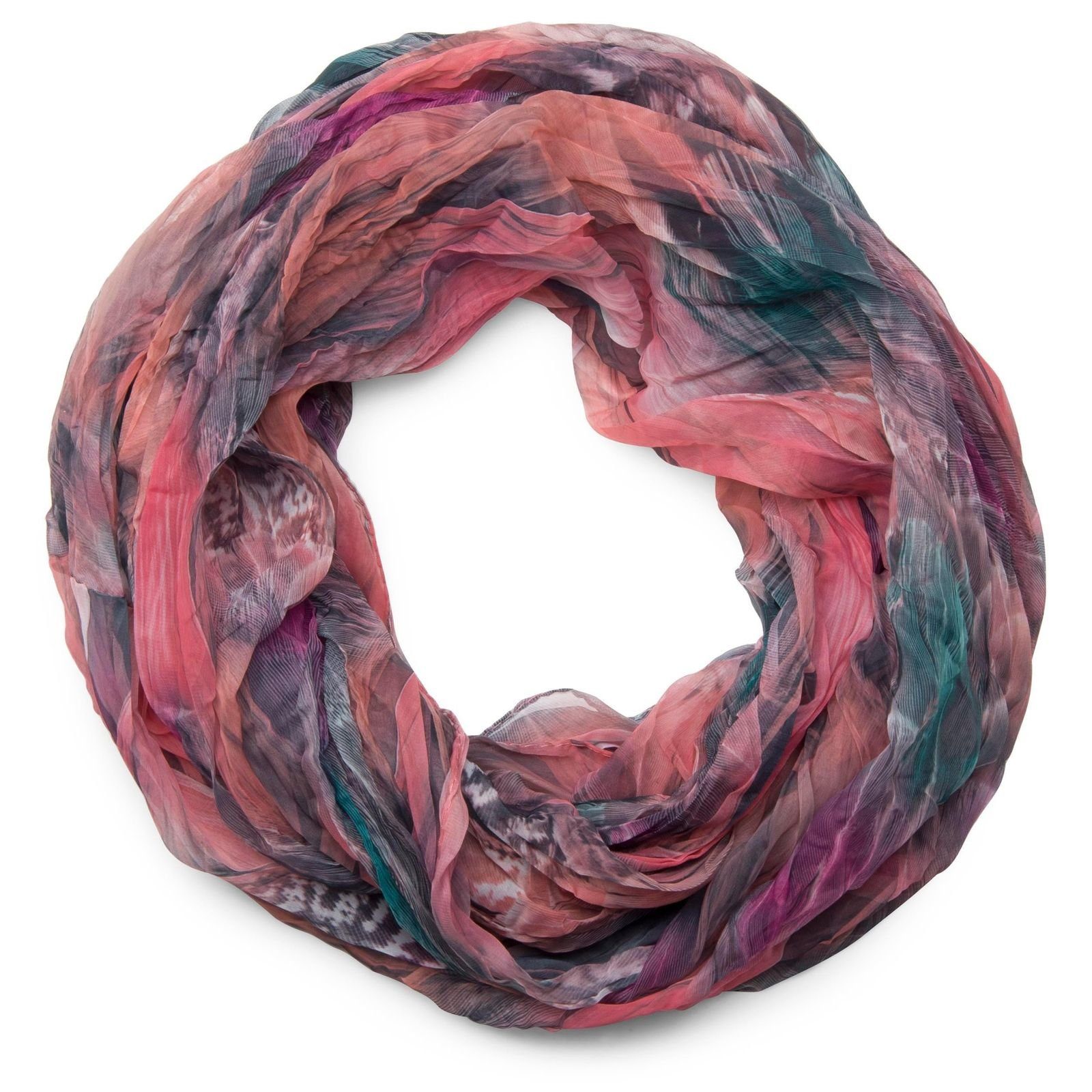 styleBREAKER Loop Loop mit Feder Muster, (1-St) günstig online kaufen