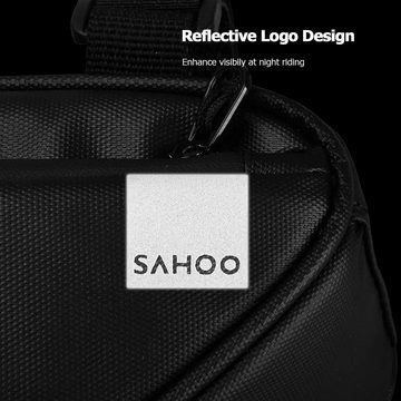 Sahoo Fahrradtasche Fahrradtasche unter Fahrradrahmen mit Reißverschluss 1,5L schwarz