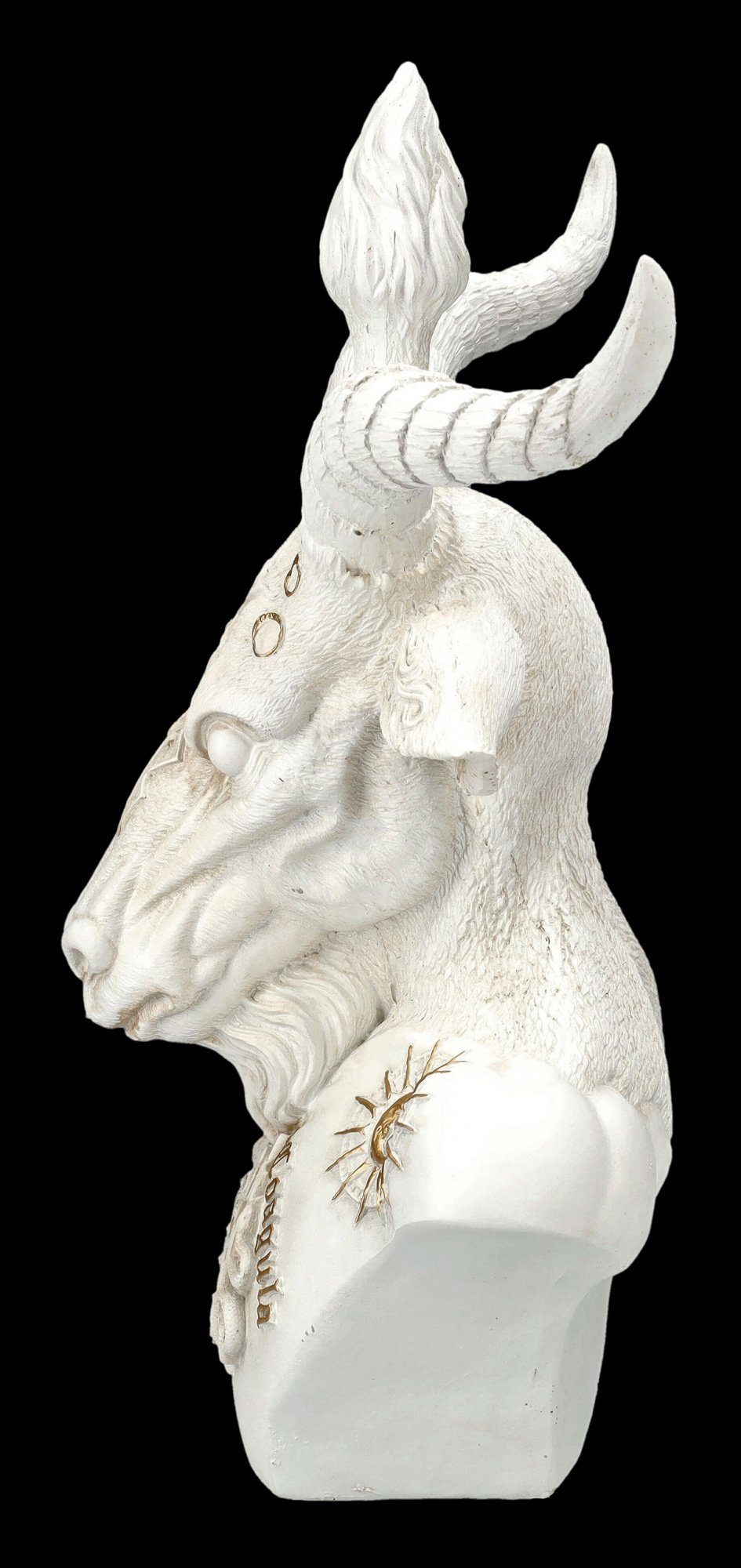 Figuren Shop GmbH Dekoobjekt Große Baphomet Büste weiß - Nemesis Now - Fantasy Gothic Dekoration