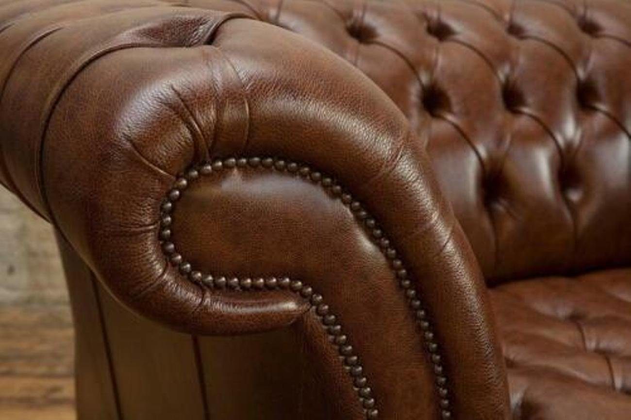 JVmoebel 2-Sitzer Ledersofa Sofas Chesterfield Sitzer Couch designer Polster 2 Sofa