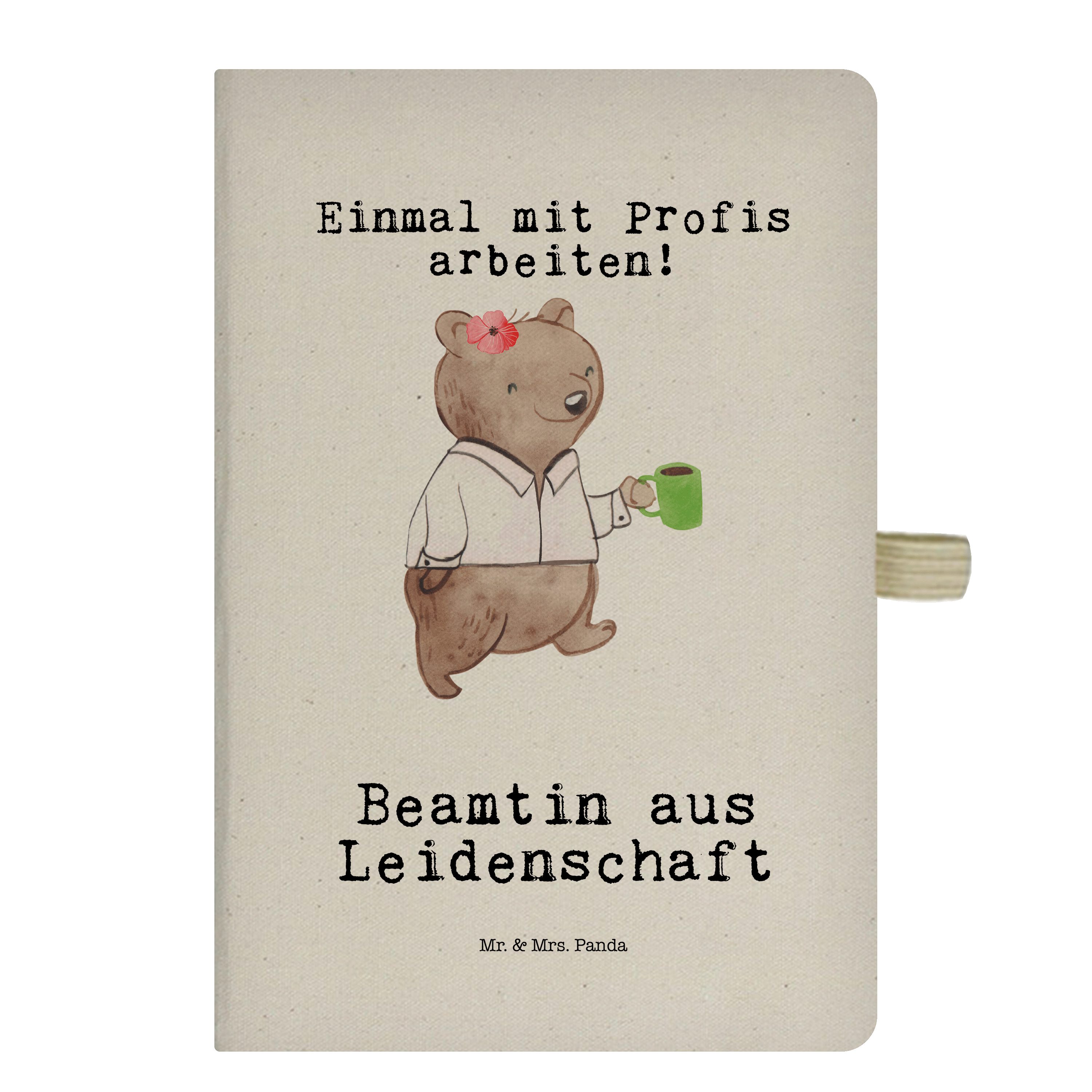 Transparent Notizen, Mr. Panda & Mrs. Panda - Notizbuch Mrs. Beamtentu Leidenschaft Mr. aus & Beamtin - Geschenk,