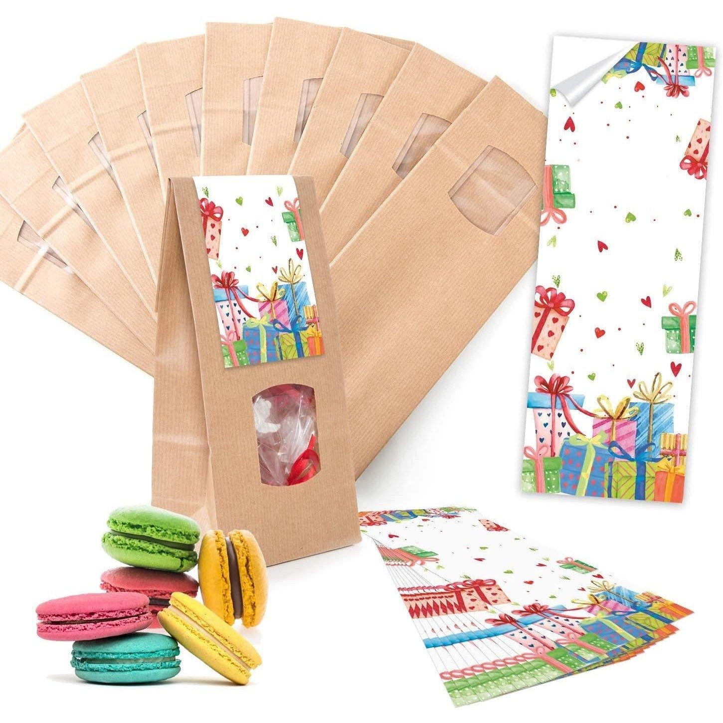 Logbuch-Verlag Dekofigur Braune Blockbodenbeutel + bunte günstig online kaufen