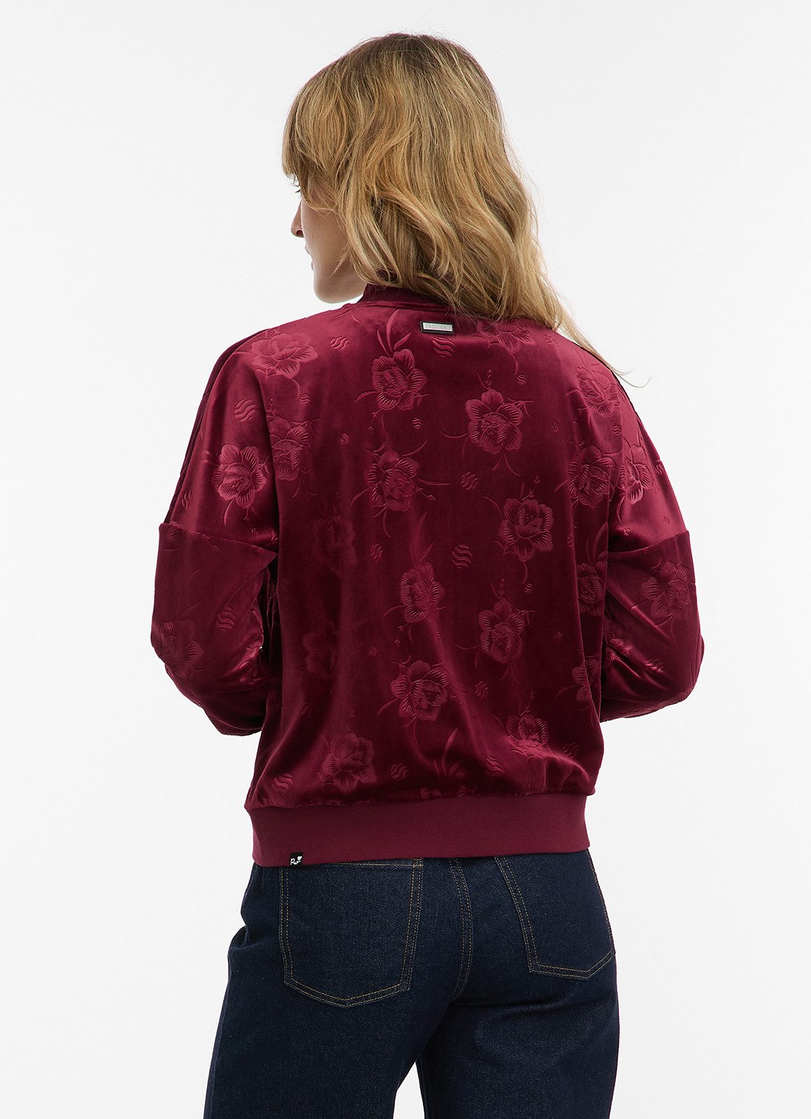 Ragwear Sweatjacke DORON VELVET weiche Samt Optik
