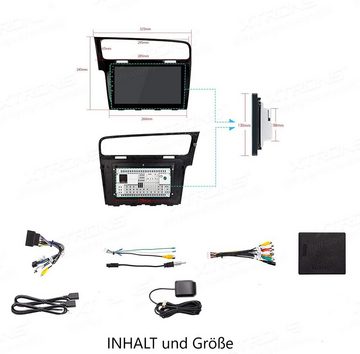 GABITECH 10" Android 13 Autoradio GPD BT 4+64 GB für VW Golf 7 2013-2017 Autoradio