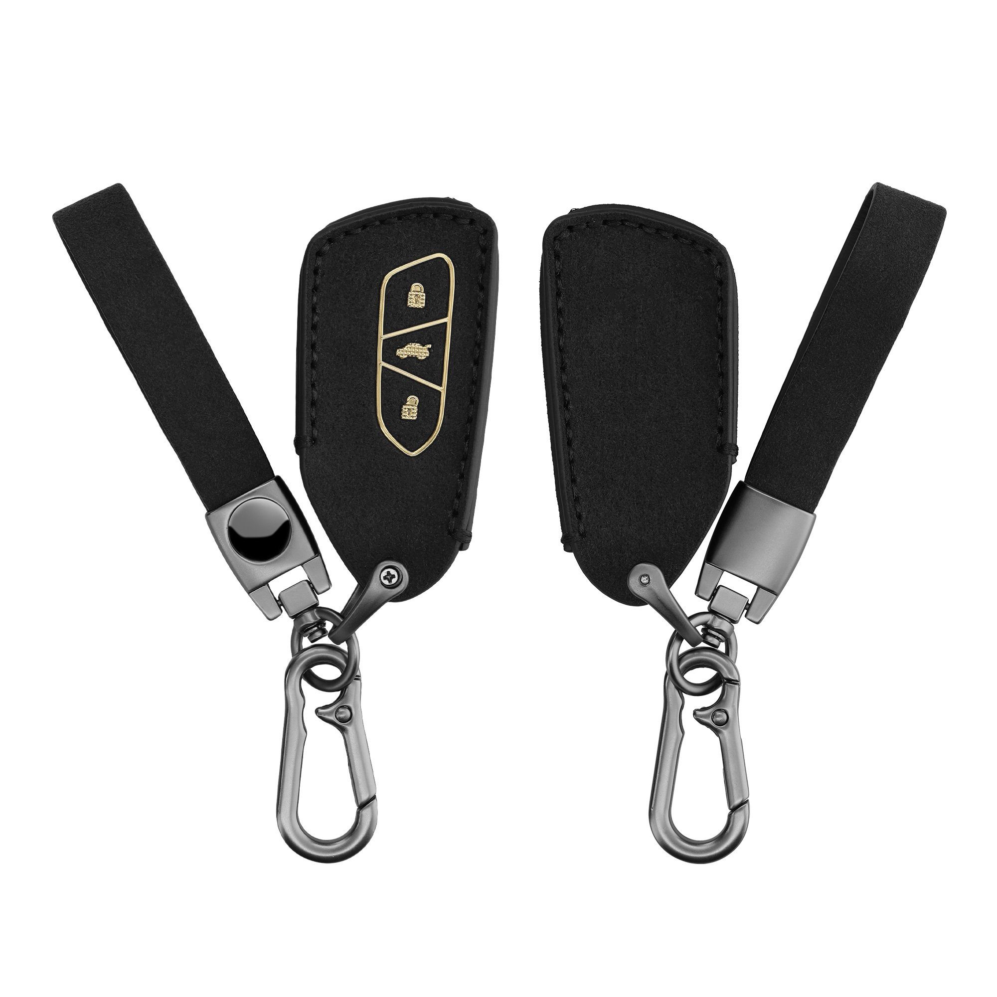 kwmobile Schlüsseltasche Autoschlüssel Kunstleder Hülle für VW Golf 8, Schlüsselhülle Schlüssel Case Cover
