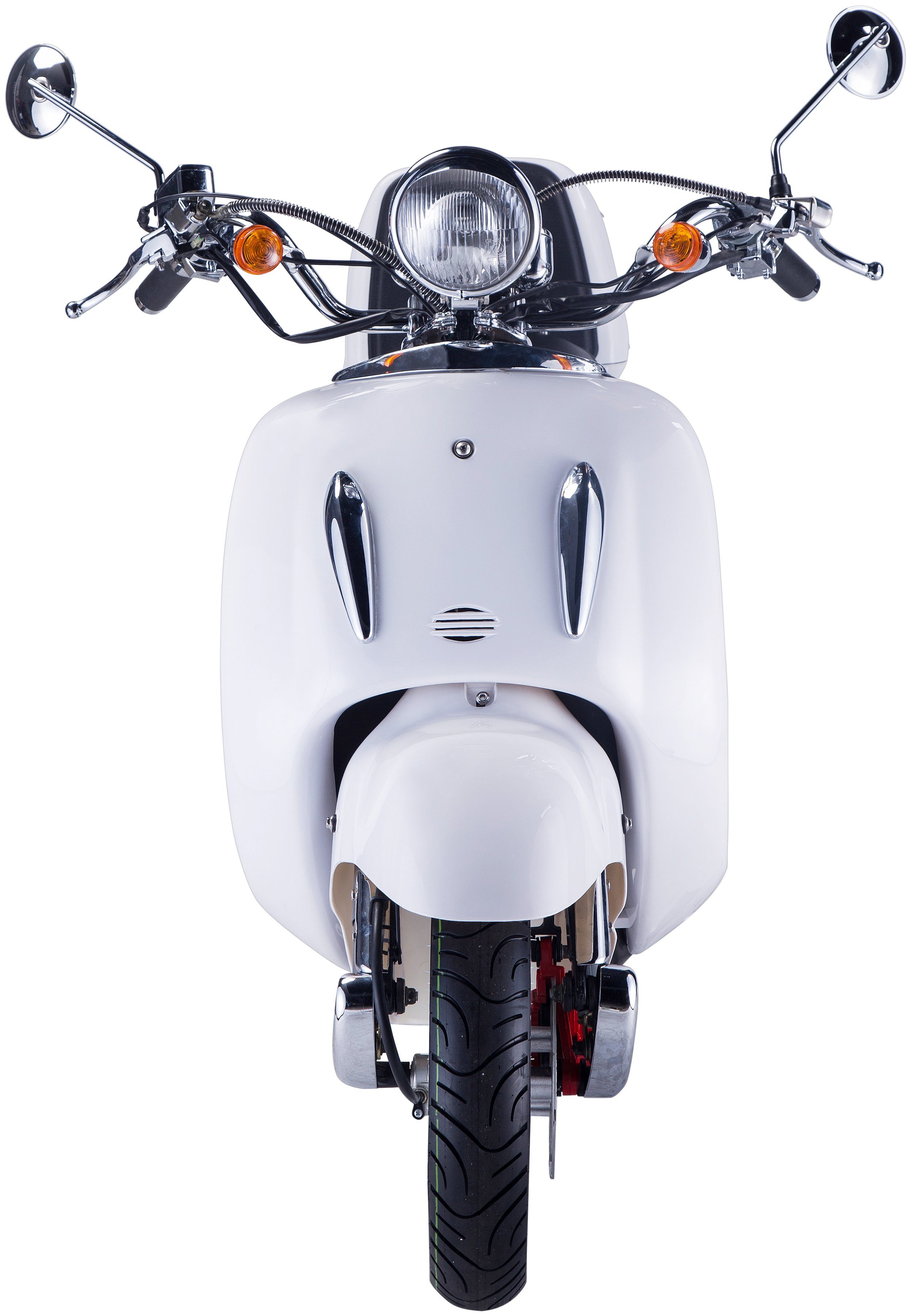 GT UNION Motorroller mit Euro km/h, weiß Topcase ccm, 5, 50 45 (Set), Strada