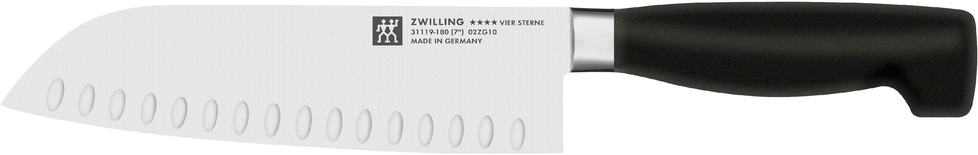 Zwilling Santokumesser VIER STERNE, mit Kullen, 18 cm