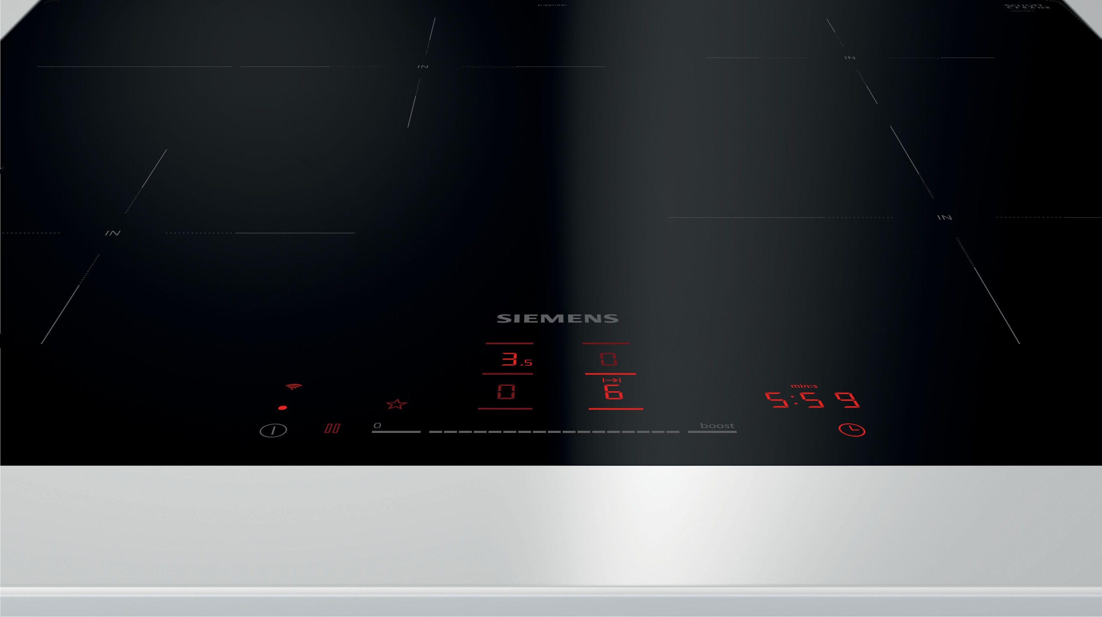 SIEMENS Induktions-Kochfeld iQ300 EH601HFB1E, Erweiterte Bräterzone & intuitive Touchslider-Bedienung