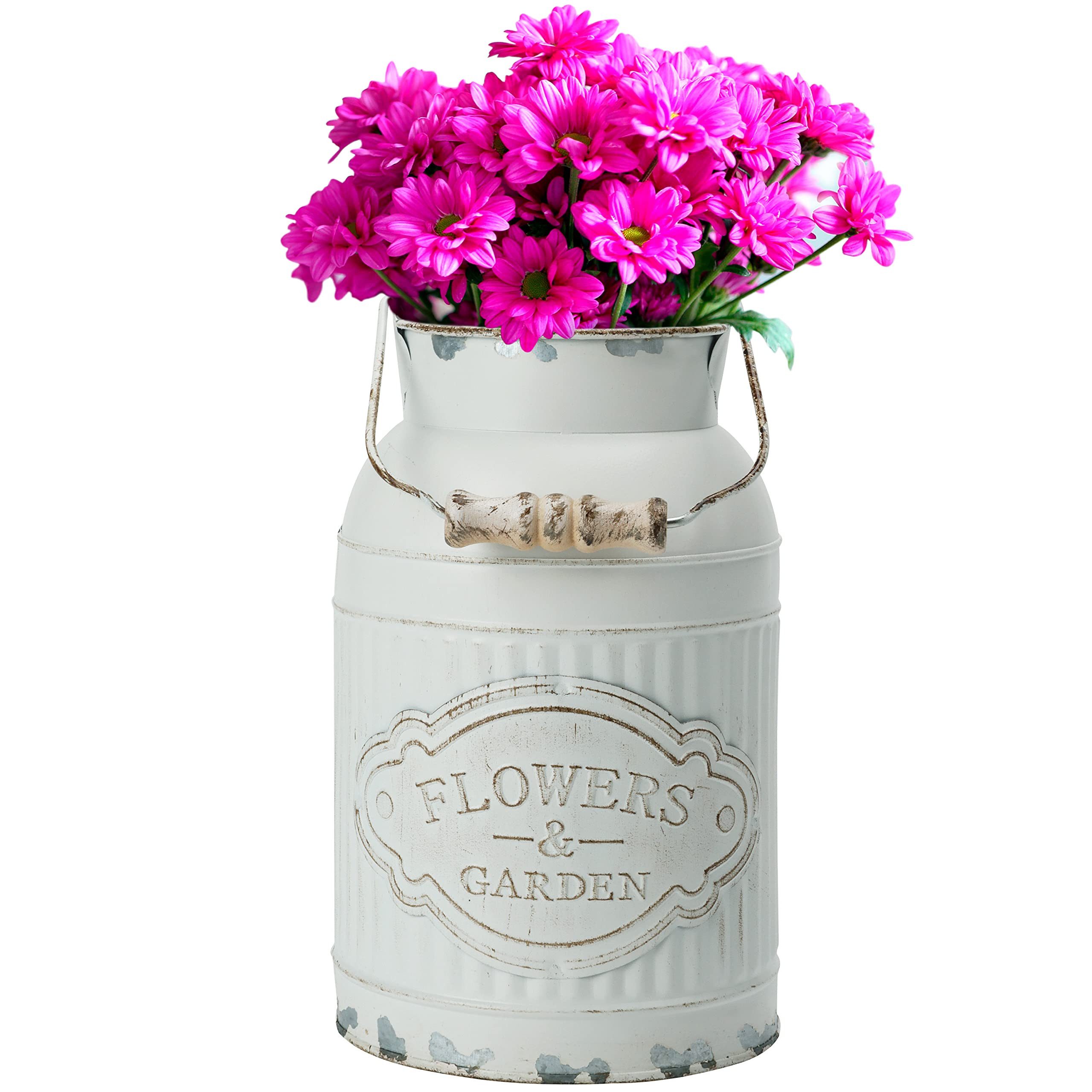 Belle Vous Dekovase Rustikale Metall Blumenvase - Vintage Shabby Chic (1 St günstig online kaufen