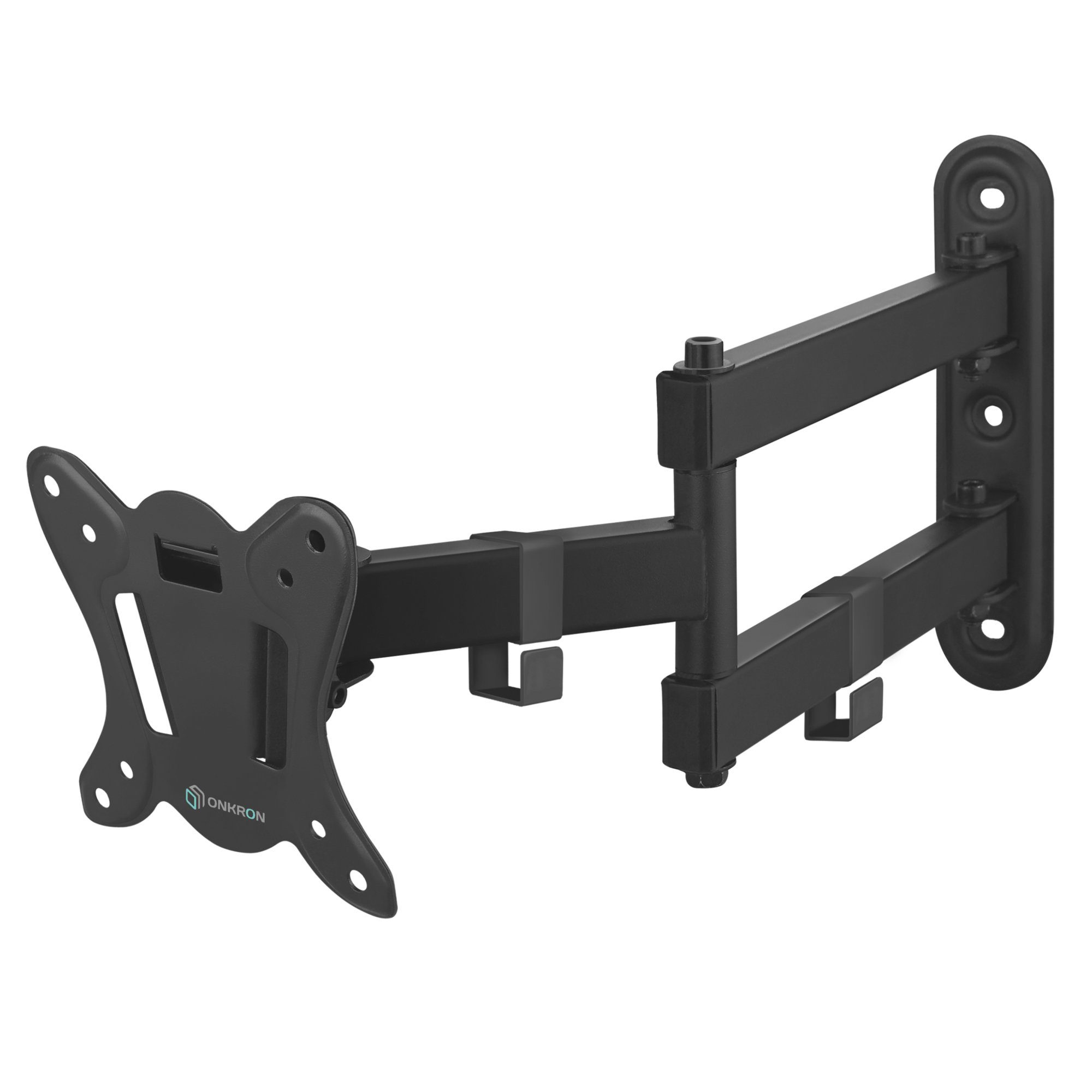 ONKRON TV-Wandhalterung ONKRON 10"-32", 25 kg max, VESA 75x75/100x100, NP15-B, (bis 32,00 Zoll, TV Wandhalterung, TV Wandhalterung, ausziehbar 65-408 mm bis 25 kg, VESA 75/100)