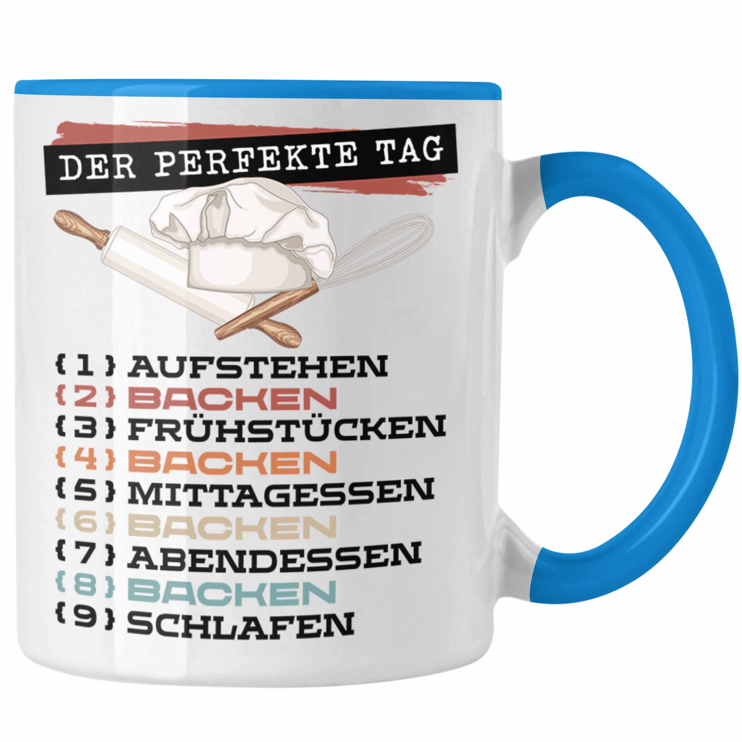 Trendation Tasse Trendation - Bäcker Tasse Geschenk Becher Der Perfekte Tag Backen Gesc Blau