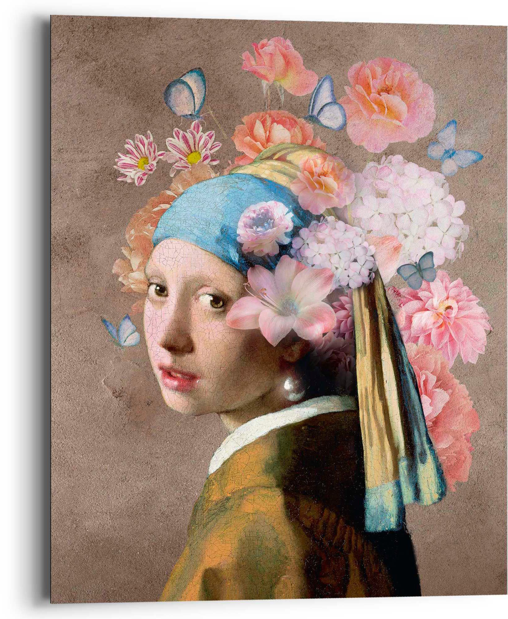 Reinders! Deco-Panel Das Blumenmädchen mit dem Perlenorhrring | Kunstdrucke