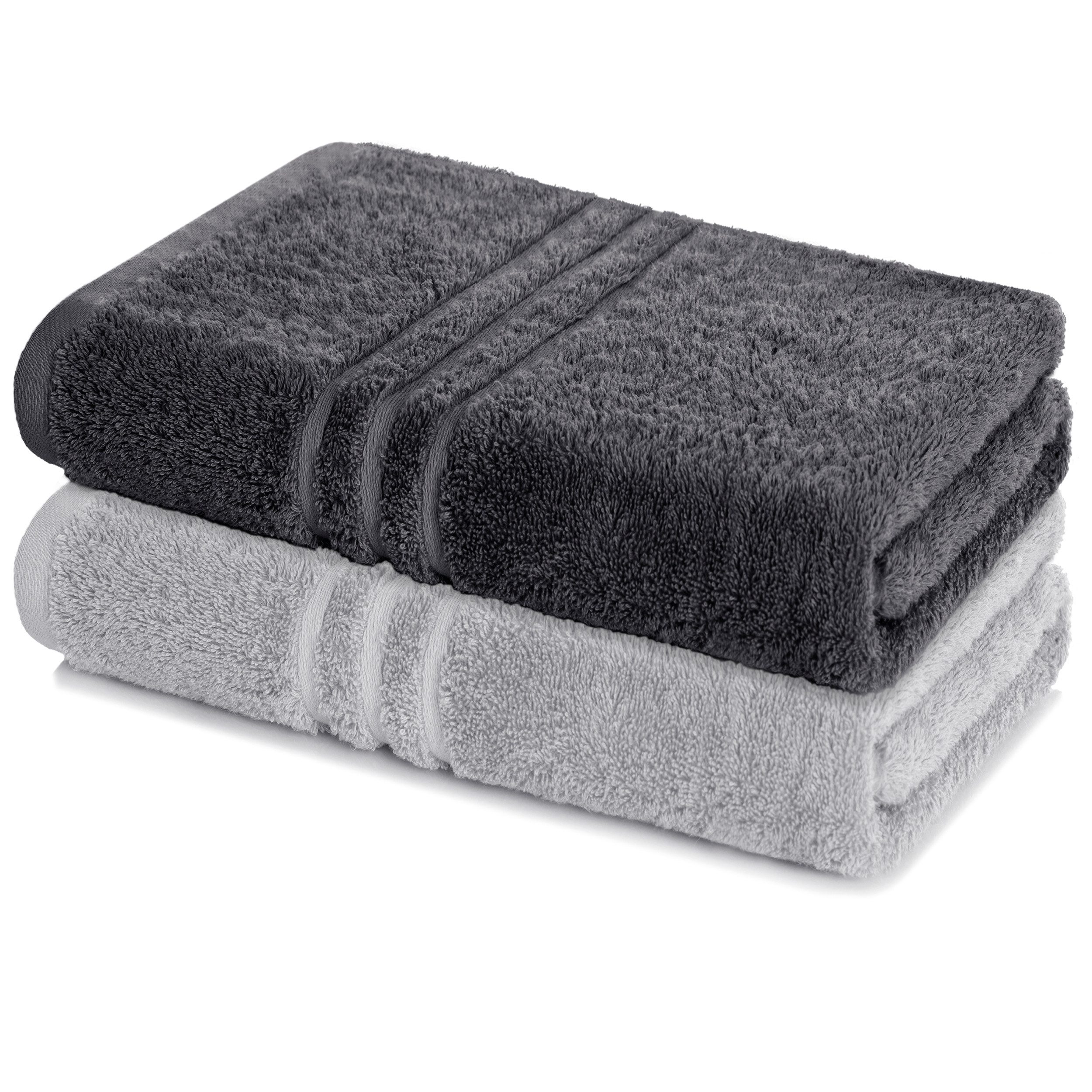 Lavea Badetuch Elena 2er Set Badetücher 100x150 cm, 500 g/m² Frottier, weic günstig online kaufen