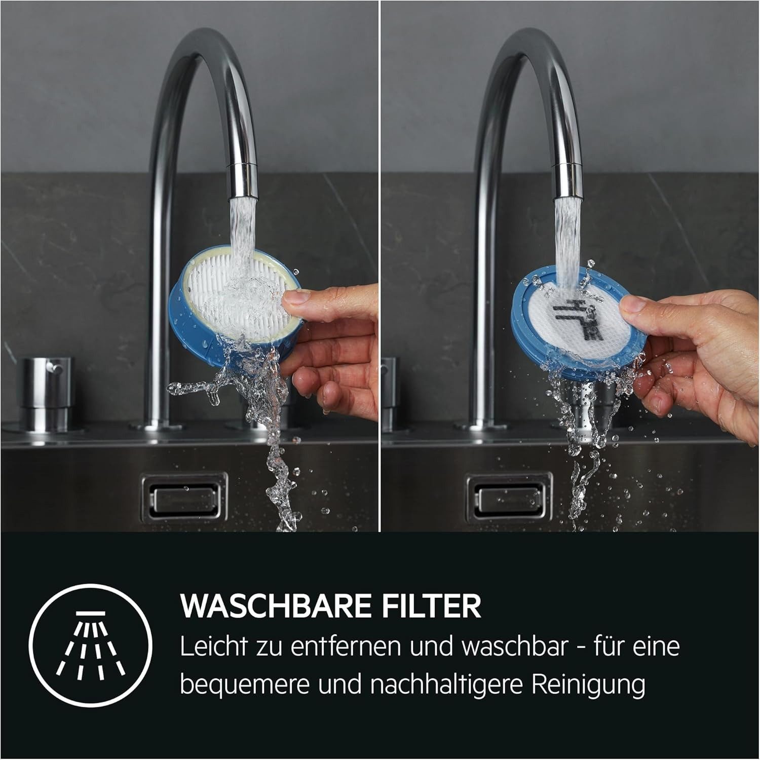 AEG Akku-Stielstaubsauger AP71HB14SH Akku Staubsauger mit LED & BedProPower Weiß, 400 W, beutellos