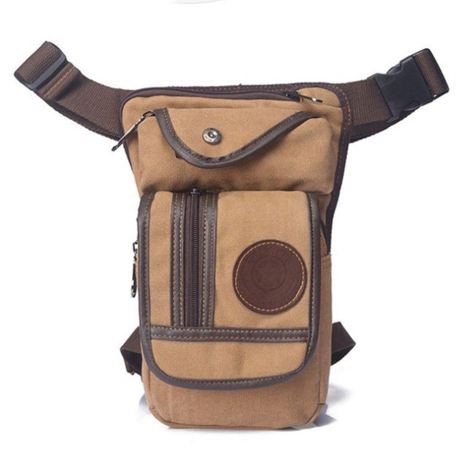 LuxusKollektion Beintasche Beintasche Vintage Canvas Unisex für Oberschenkel und Taille Outdoor