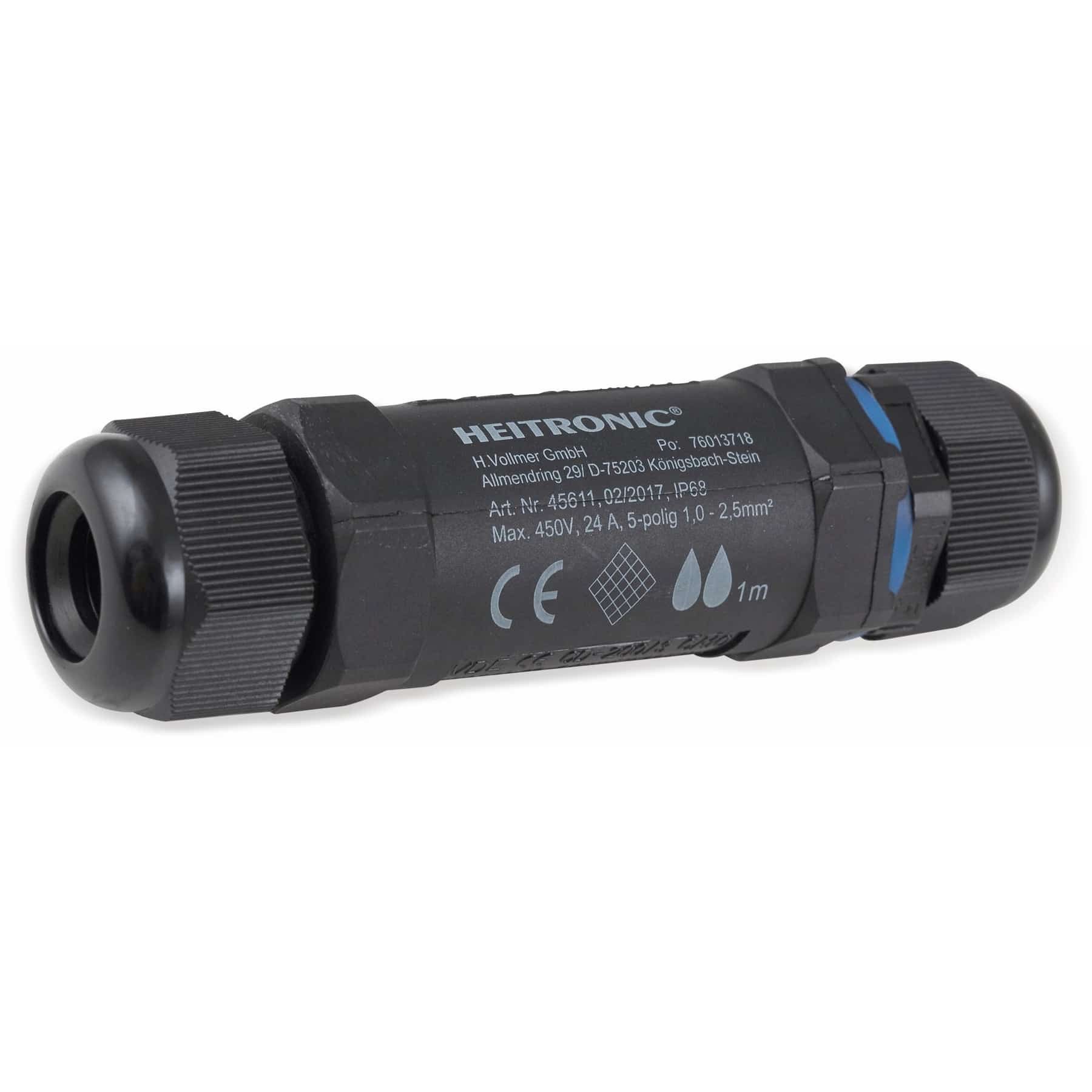HEITRONIC Stoßverbinder HEITRONIC Kabelverbinder 45611, 5-polig, IP68
