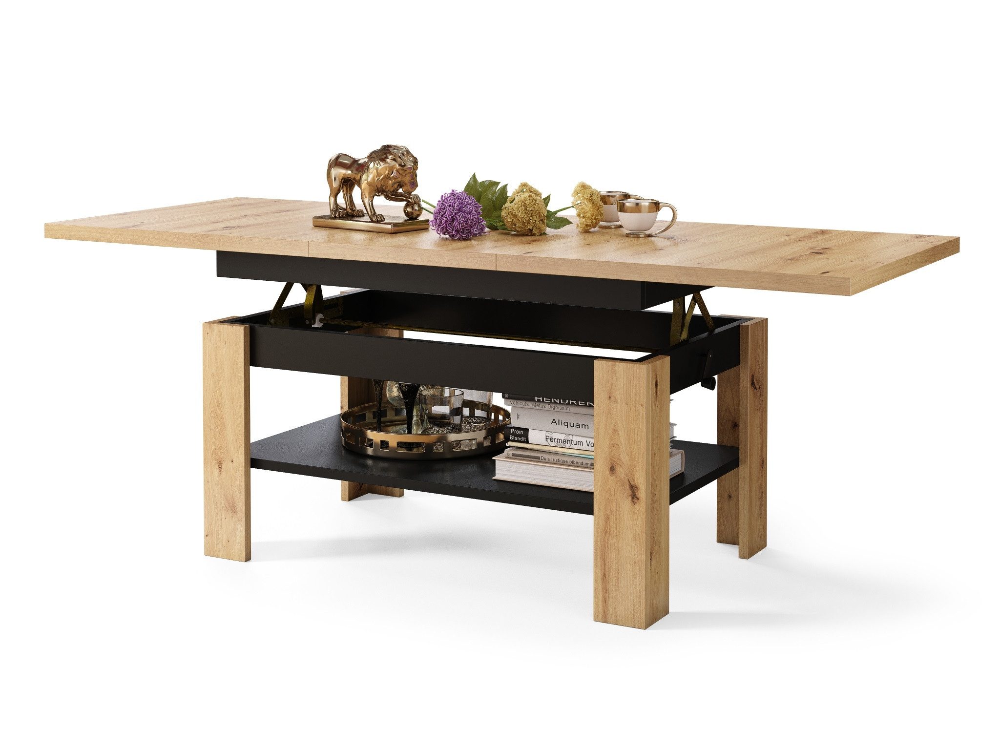 designimpex Couchtisch Design Rio stufenlos höhenverstellbar günstig online kaufen