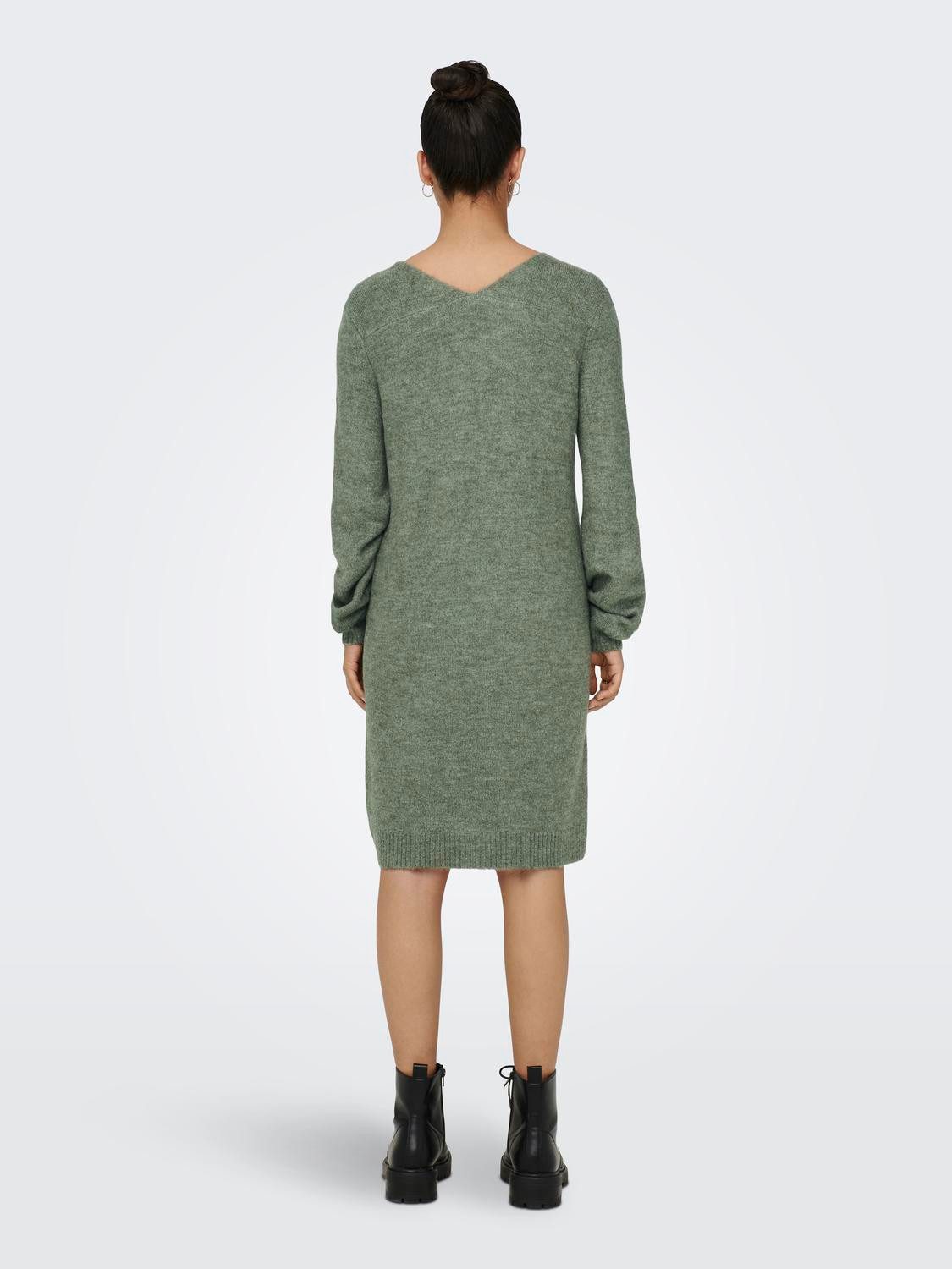 JDY Strickkleid JDYELANORA L/S V-NECK DRESS günstig online kaufen