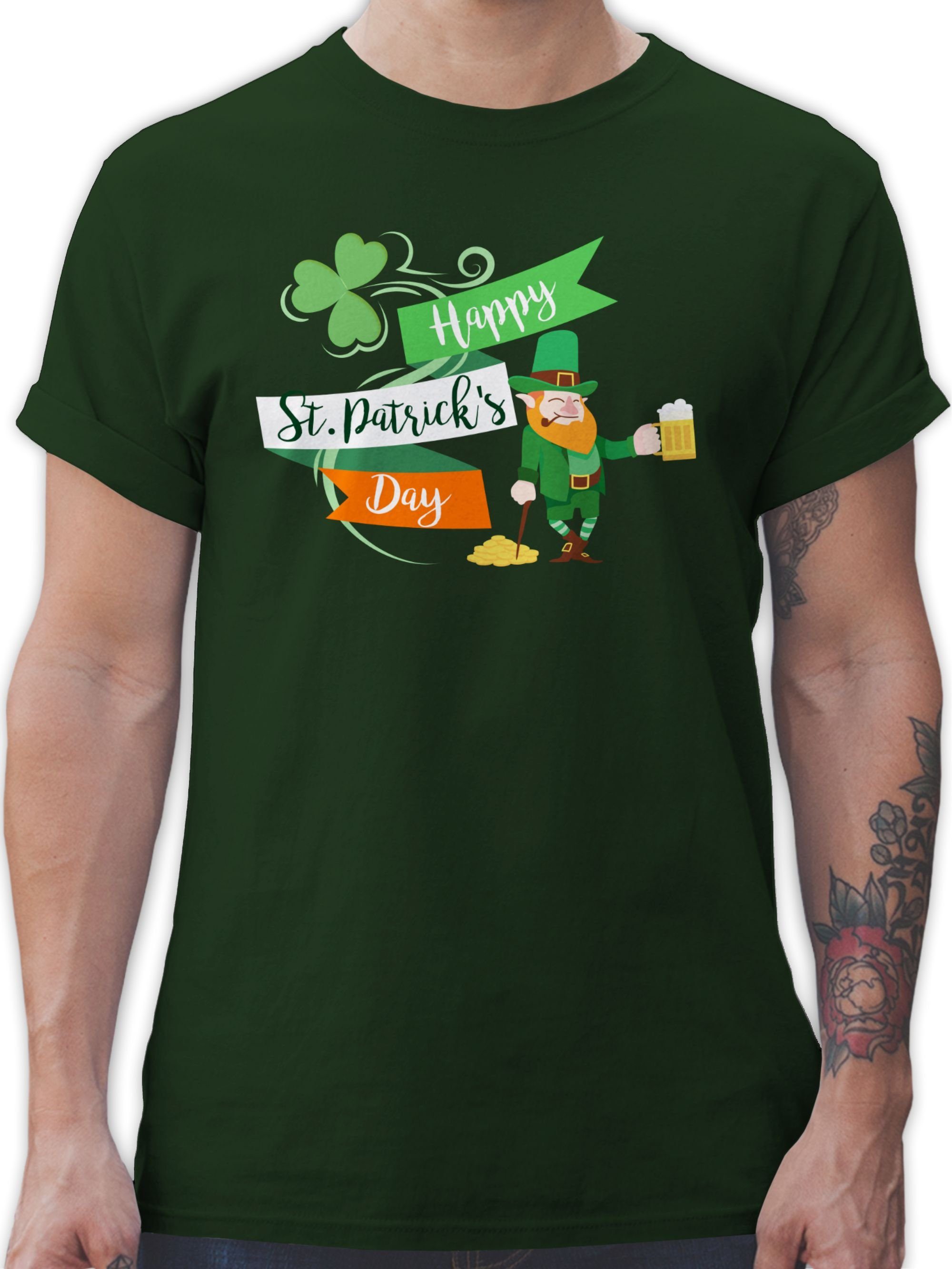 Shirtracer T-Shirt Happy St. Patricks Day Leprechaun Kobold St. Patricks Day