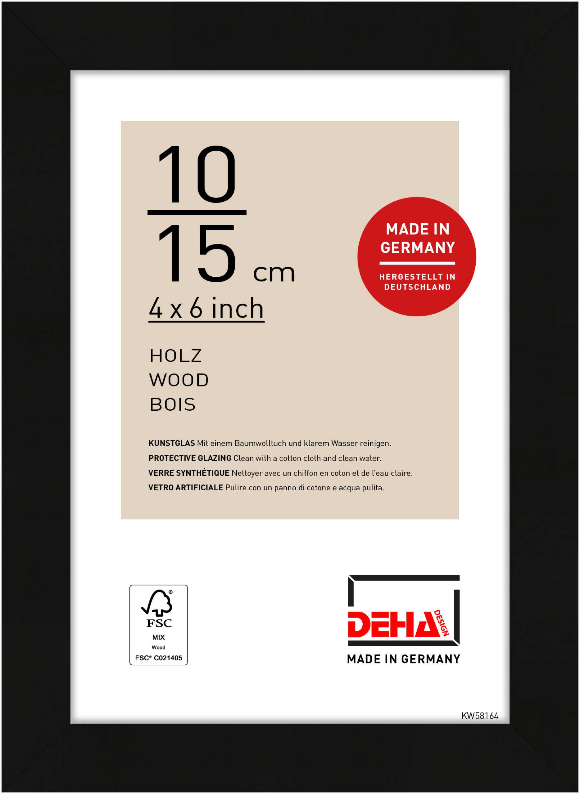 DEHA DESIGN Bilderrahmen Holz Bilderrahmen Fontana, (1 St)