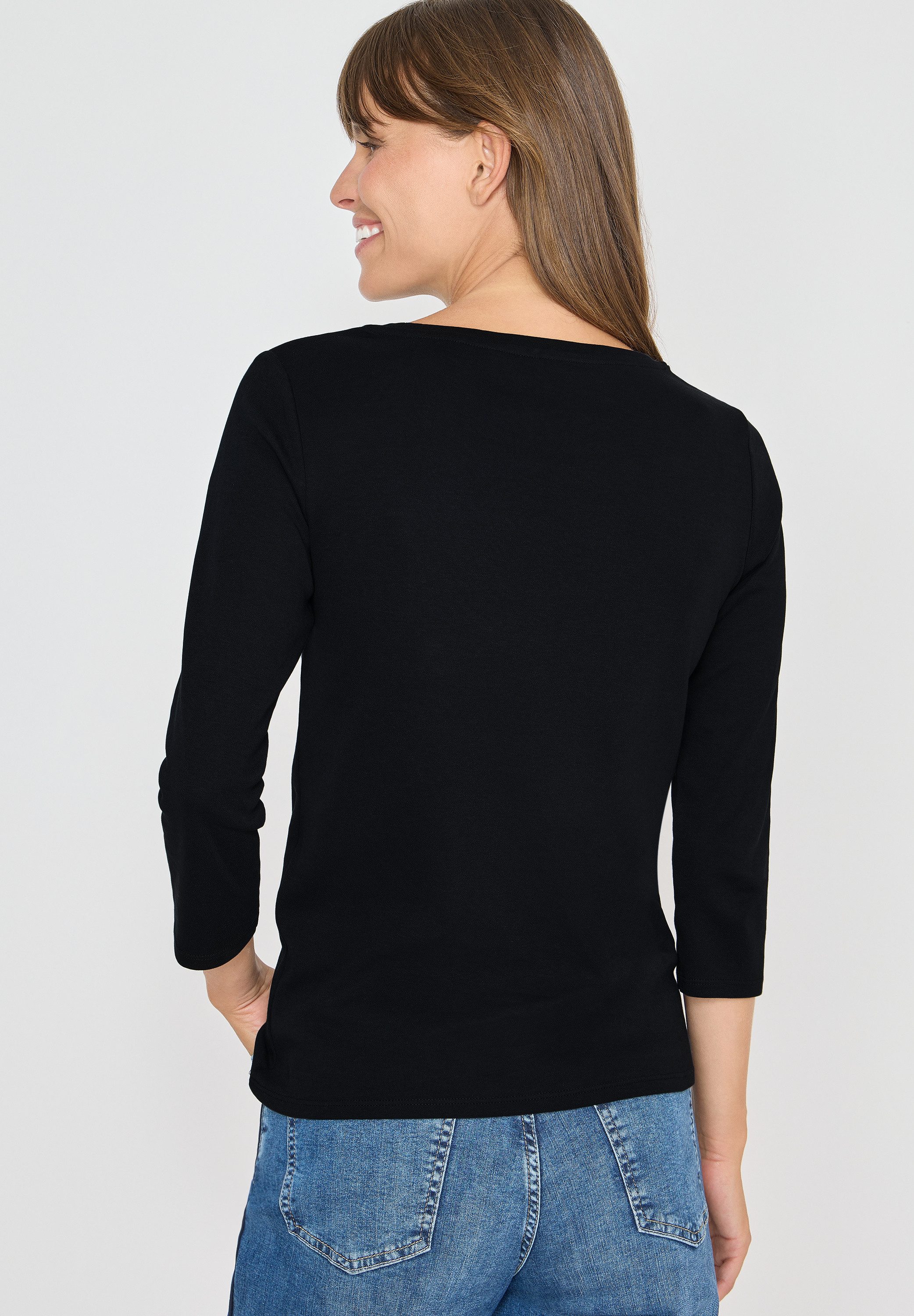 CECIL 3/4-Arm-Shirt mit U-Boot-Ausschnitt günstig online kaufen