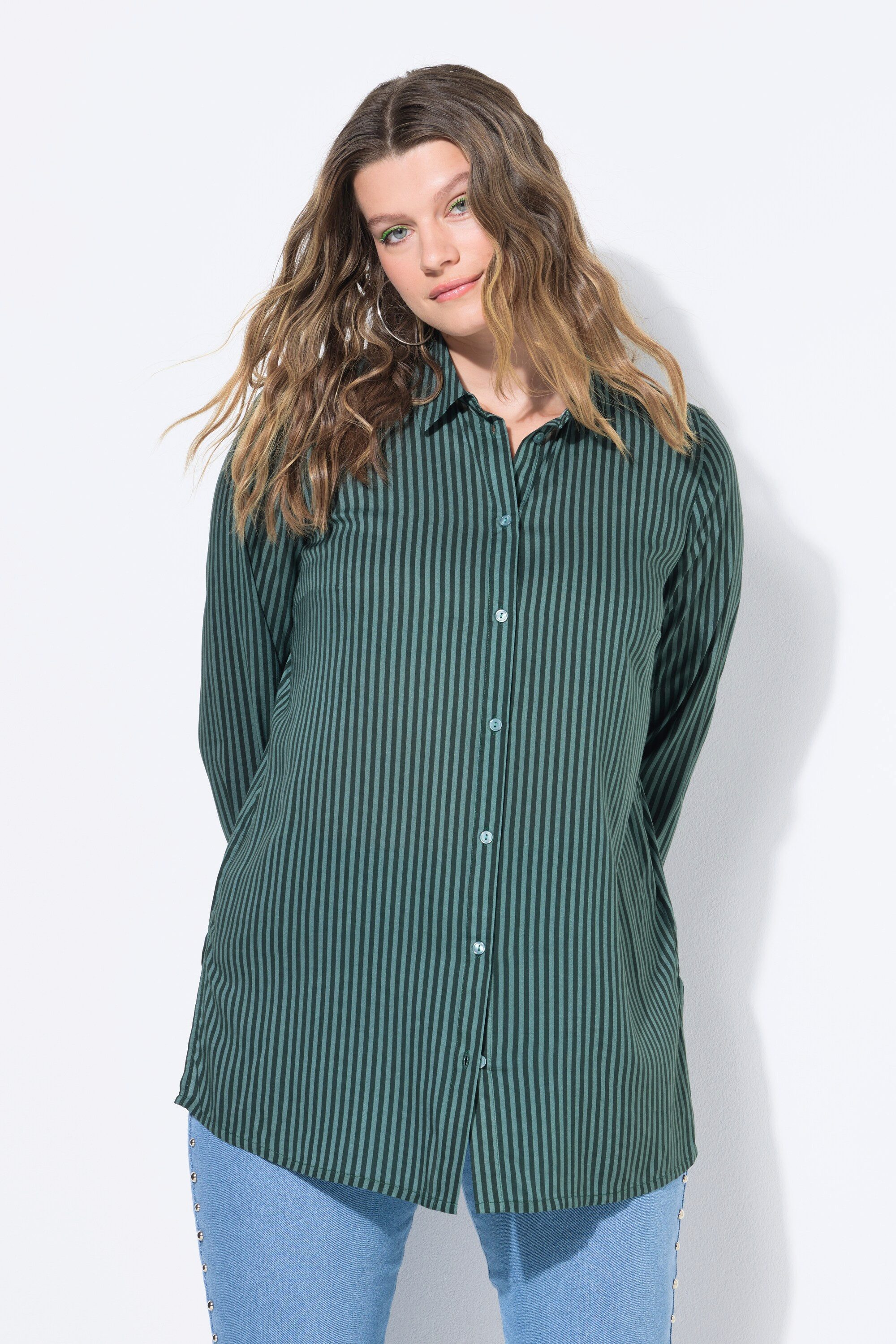 Studio Untold Hemdbluse Hemdbluse feiner Streifenprint günstig online kaufen