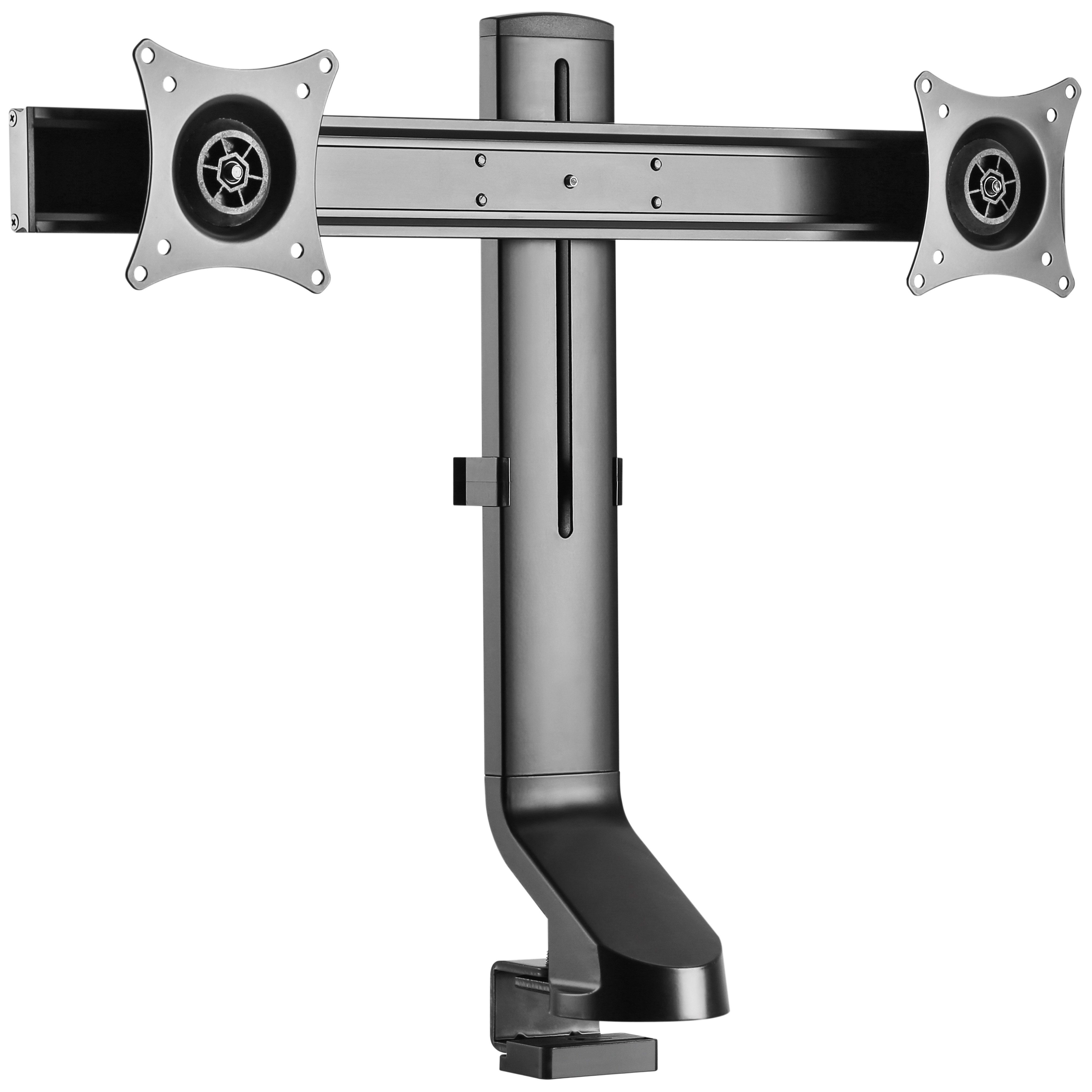 RICOO Monitor-Halterung Monitor Tischhalterung höhenverstellbar, für 2 Monitore TS3811, (bis 27 Zoll, VESA 75x75 und 100x100, 1-tlg., 7 kg pro Frontplatte, von 43-69 cm (17"-27) Bildschirm-Diagonale, neigbar +/-10°, schwenkbar bis zu 20° Dual Monitorständer)