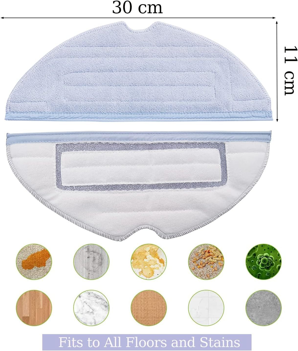 FELIXLEO Staubsaugerdüsen-Set 4 Stück Wischtücher für Roborock S8+/S7 MaxV Ultra Saugroboter, (4-tlg)