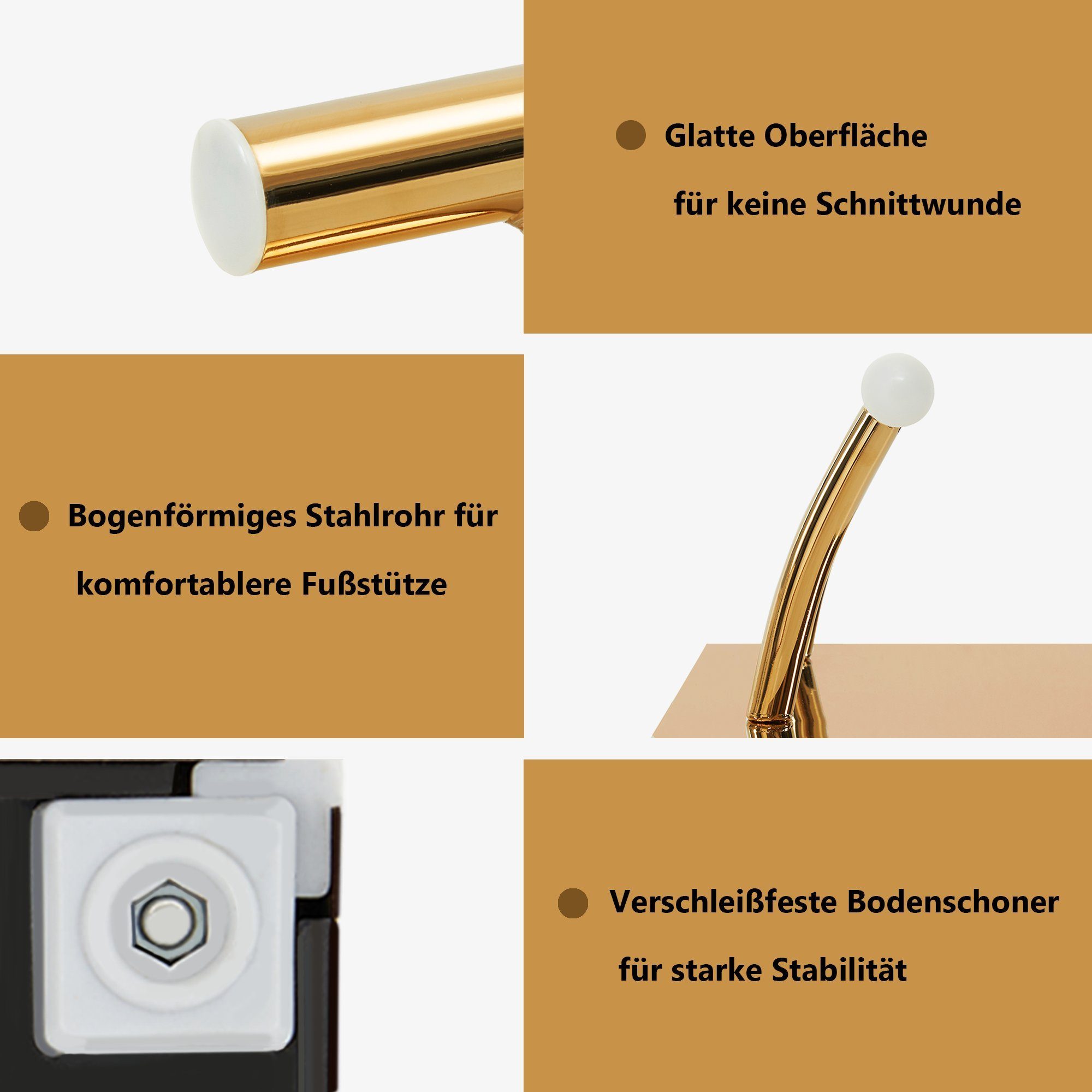 Barberpub Fußstütze Barberpub Edelstahl Fußstütze Friseurfußstütze mobile Fußpedal FT001 – Bild 5 von 5