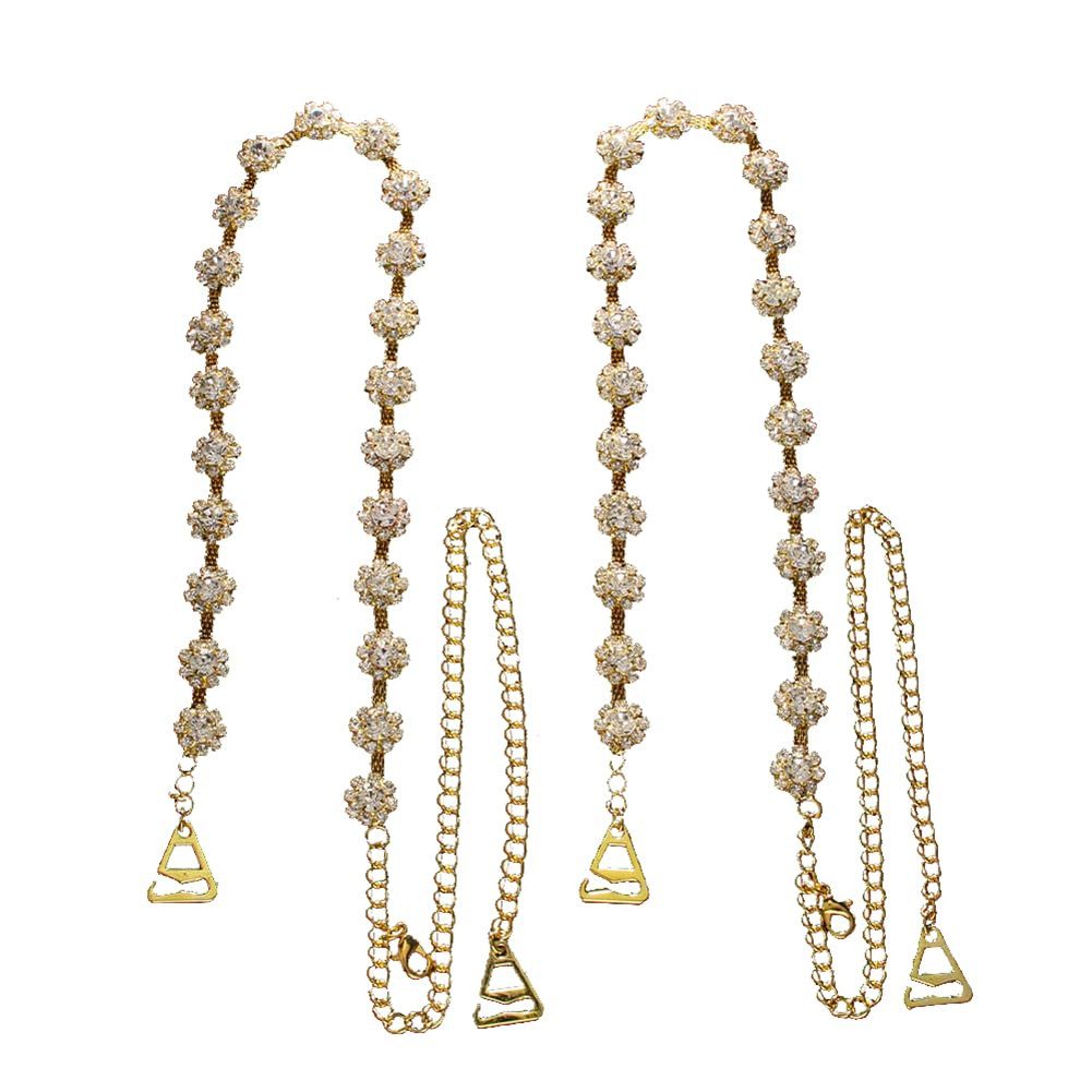 MOPUEA BH-Träger Luxus Strass BH-Träger,verstellbare Kristall Schultergurte für Frauen (Kristall-Schulterträger), Luxuriöses Design, rutschfest, verstellbar, vielseitig kombinierbar