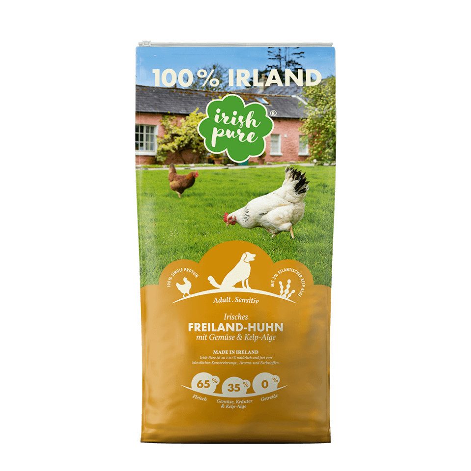 Irish Pure Irish Pure Freiland-Huhn Adult - getreidefreies, proteinreiches Futter, Trockenfutter für: Hunde