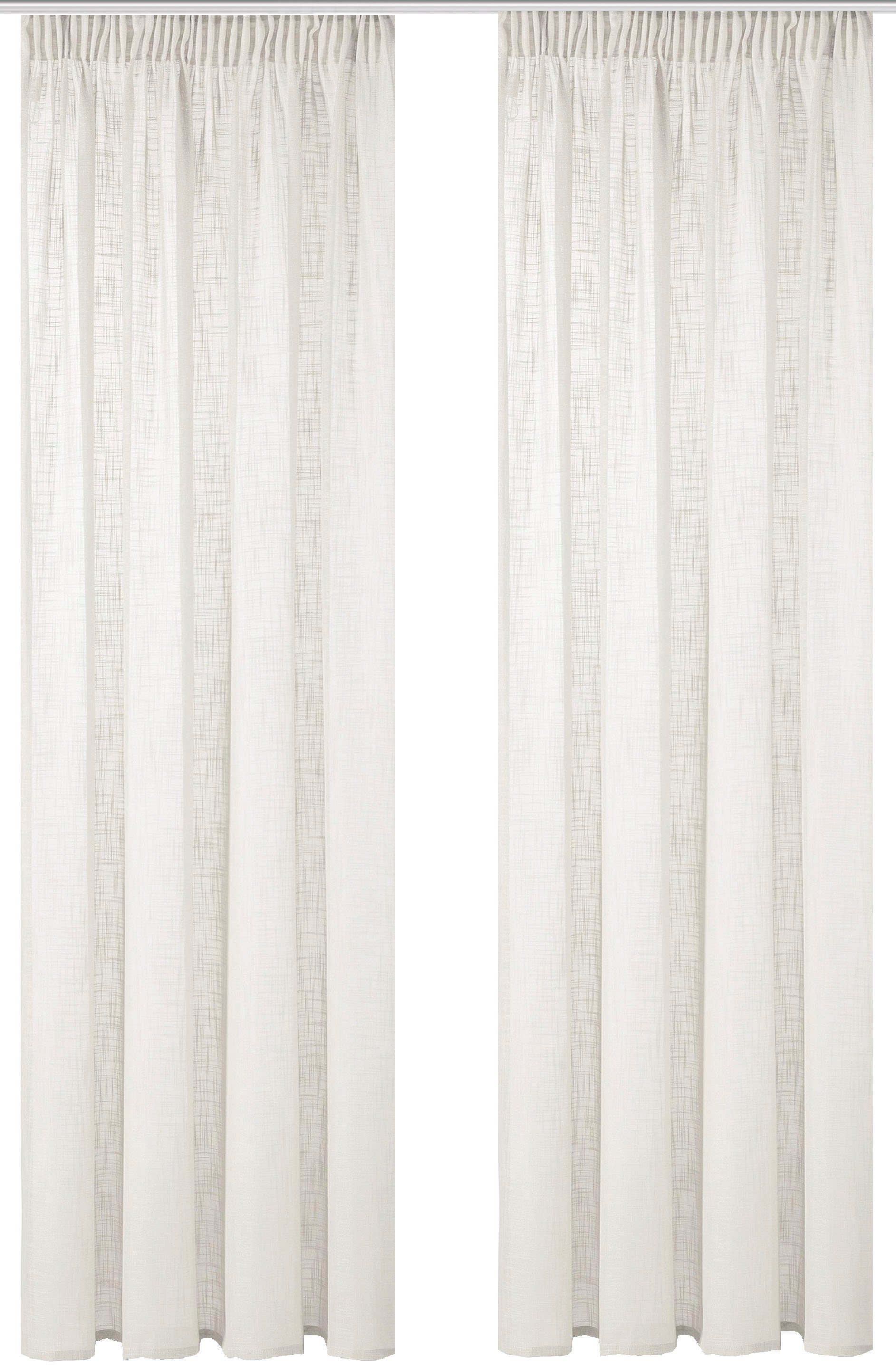 Home Basics Vorhang SOFTY 2er Pack (2 St), Multifunktionsband, halbtransparent, 2er Pack Kombibandschal SOFTY Uni