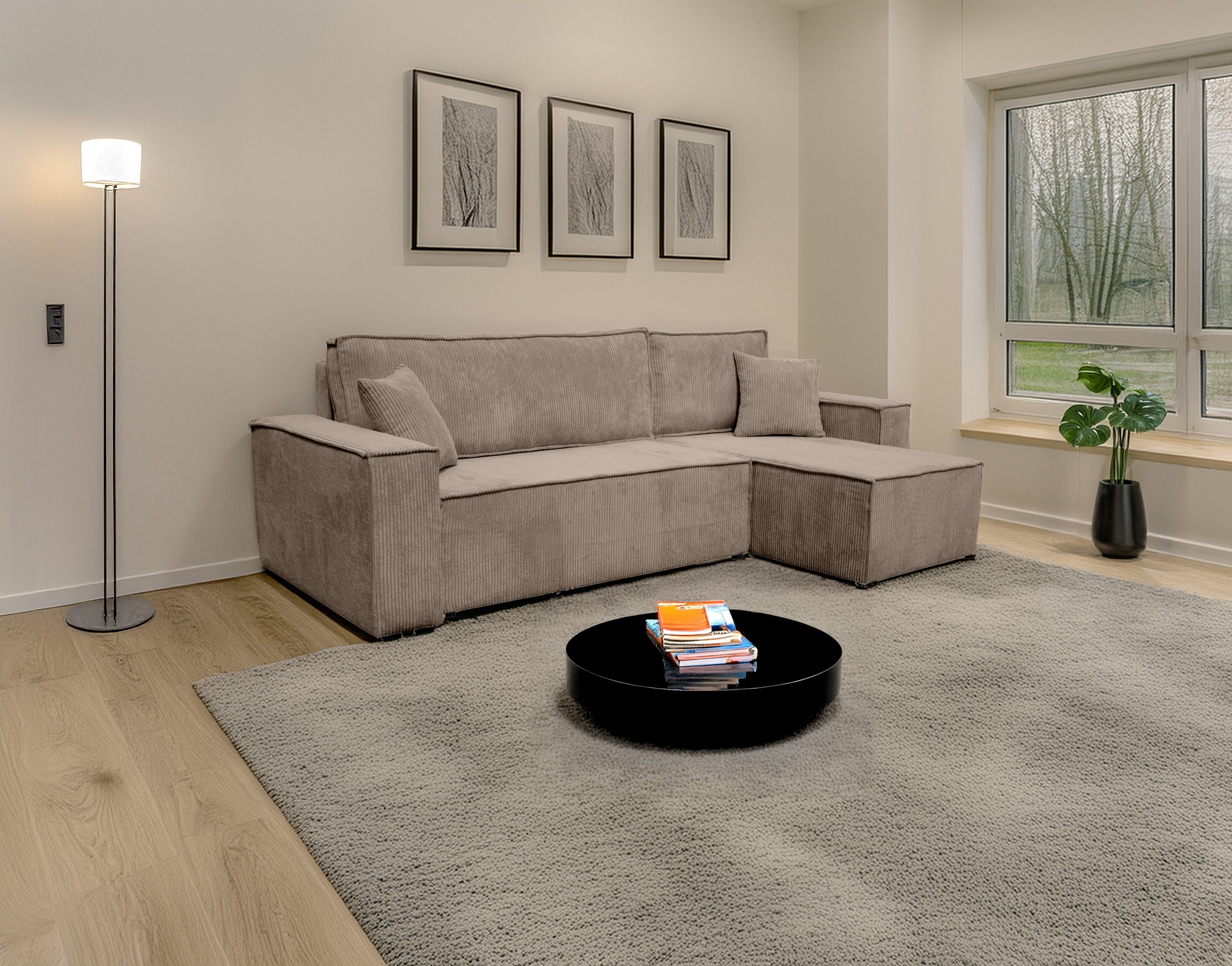 M-Punkt24 Ecksofa COMO, mit Bett Sofa Schlafsofa Ottomane rechts links univ günstig online kaufen