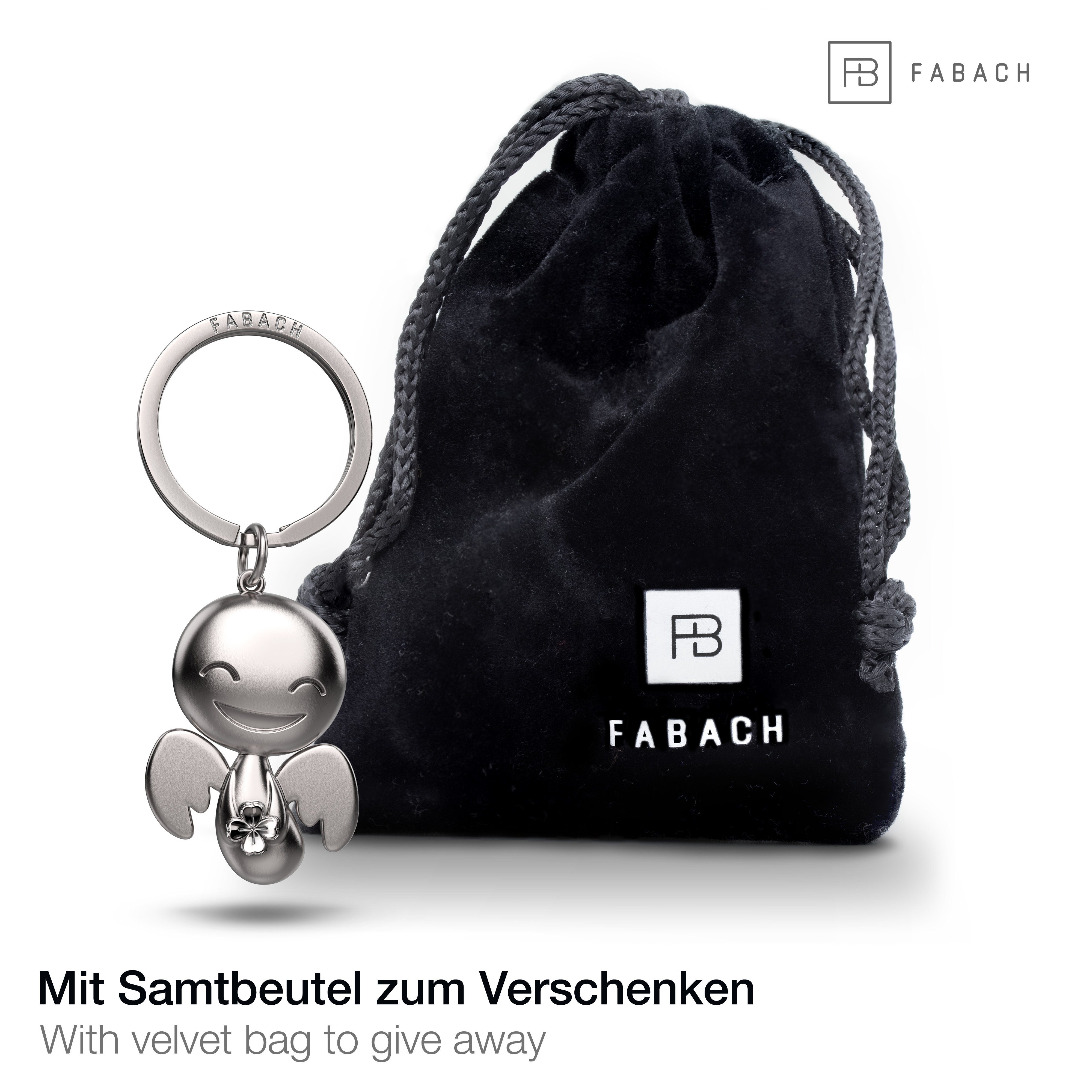 FABACH Schlüsselanhänger Schutzengel "Happy" mit Kleeblatt - Süßer Engel Gl günstig online kaufen