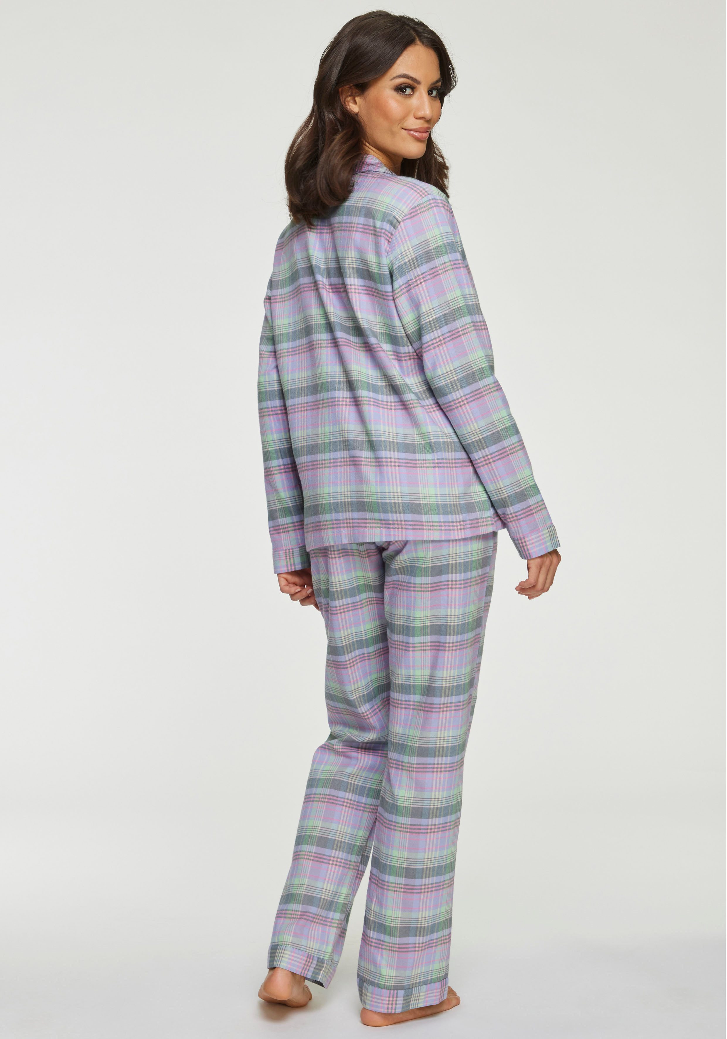 Vivance Dreams Pyjama (2 tlg., 2-teilig) aus kuschelig weichem Flanell