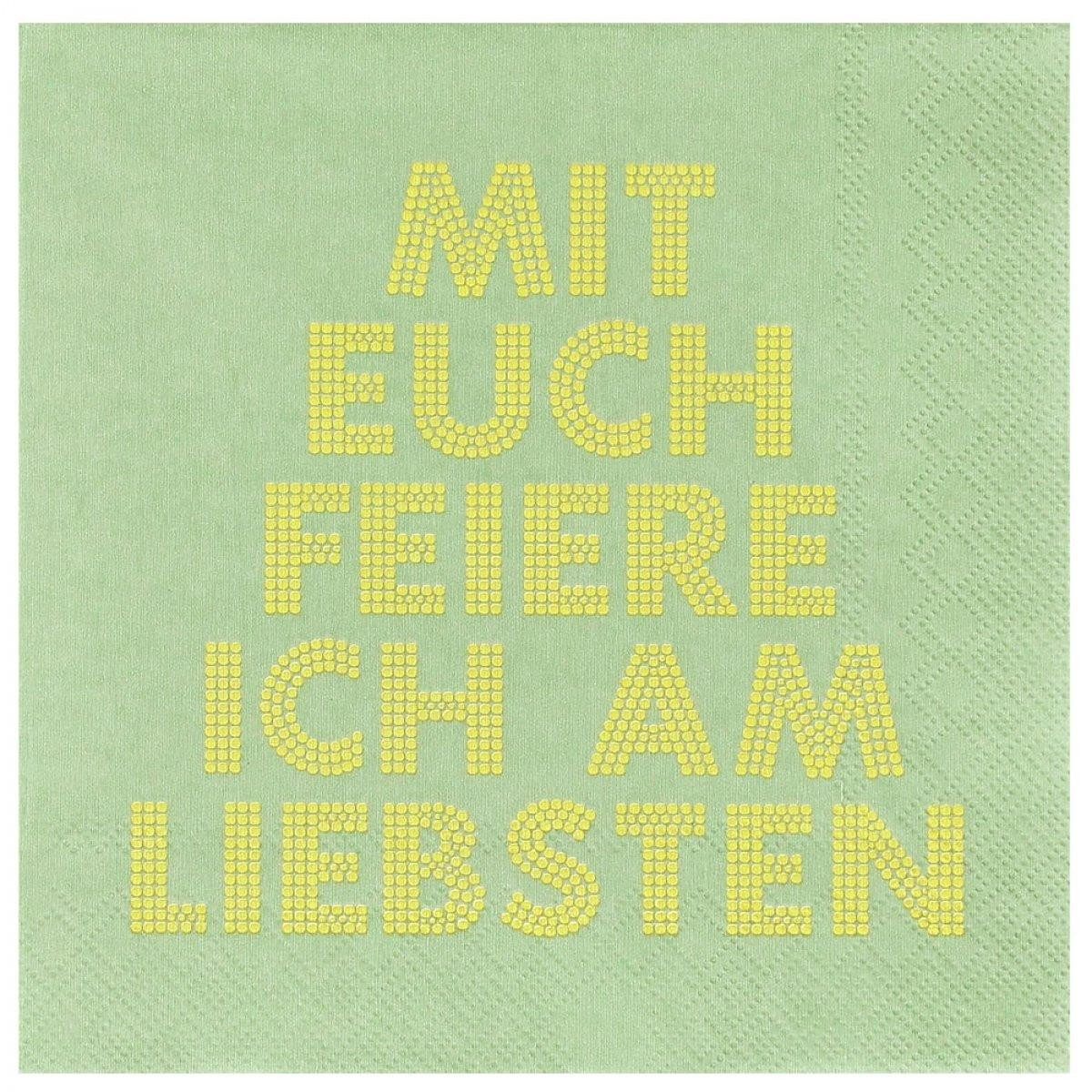 Räder Papierserviette Design Serviette Papierserviette Mit Euch feiere ich am liebsten (20-t