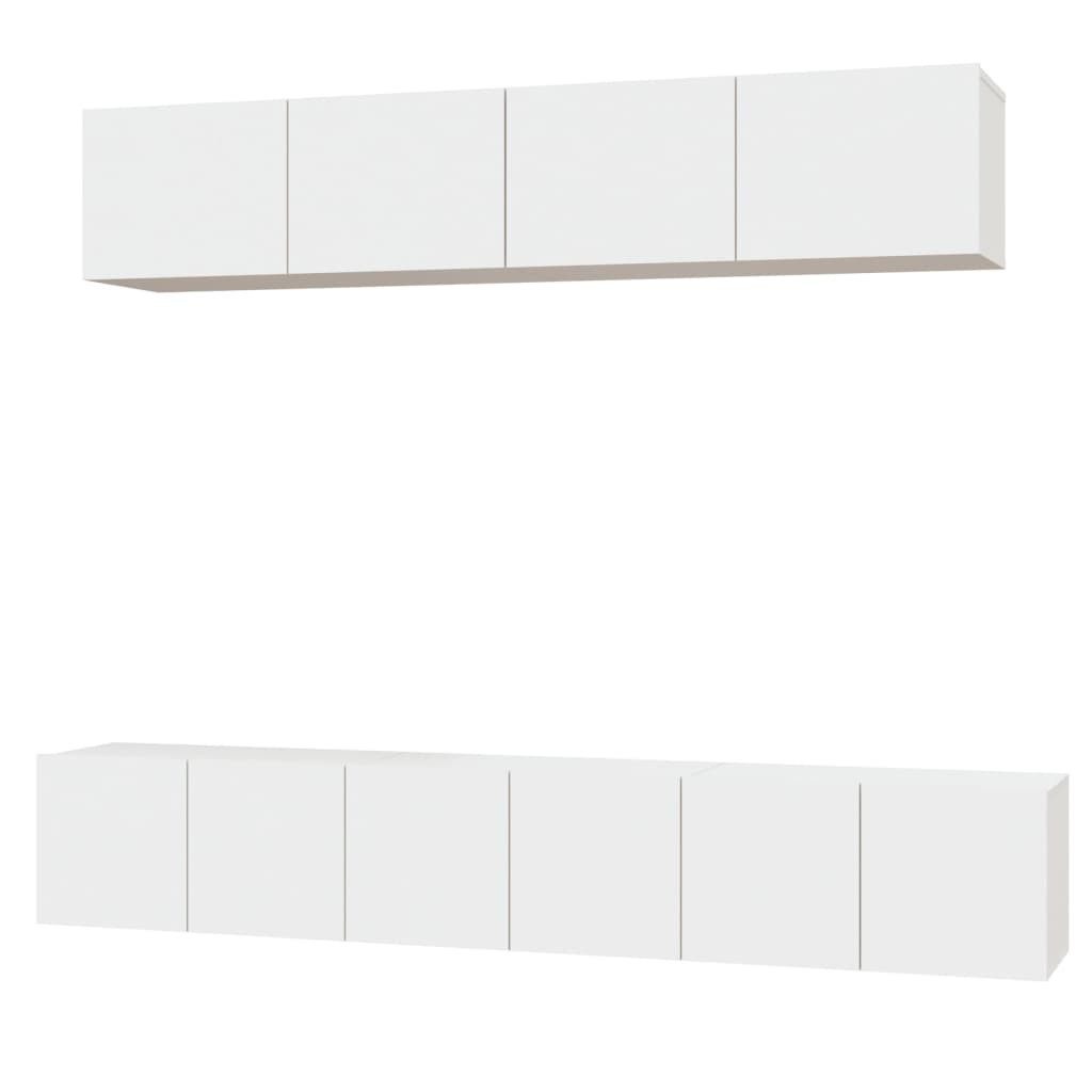 vidaXL TV-Schrank 5-tlg. TV-Schrank-Set Weiß Holzwerkstoff günstig online kaufen