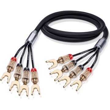 Oehlbach Fusion Four.4 High End Lautsprecherkabel-Set Bi-Amping Audio-Kabel, 4 x Kabelschuh, 4 x Kabelschuh (200 cm)