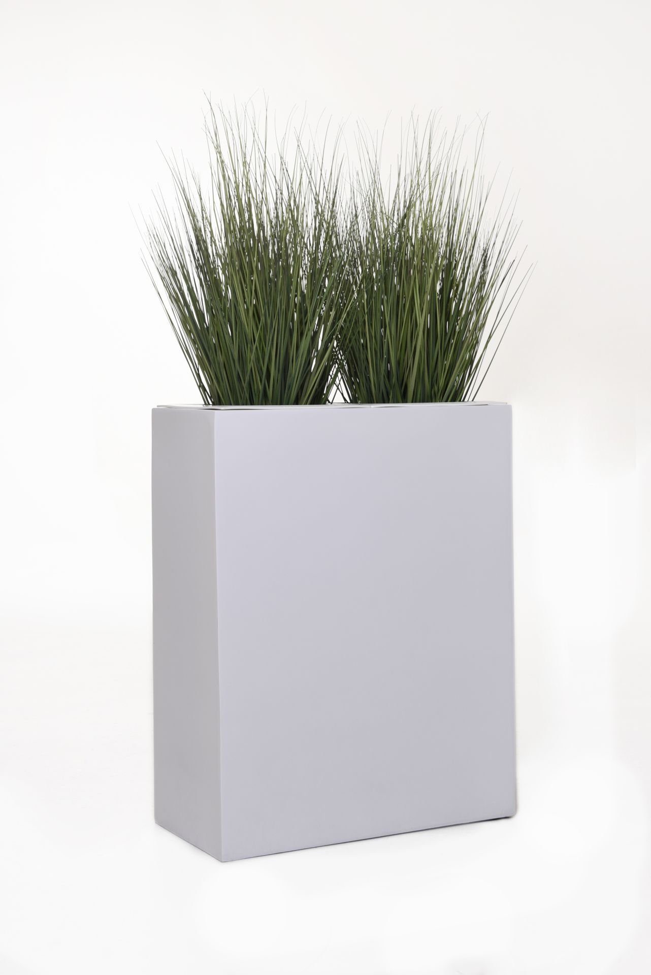 VIVANNO Pflanzkübel Pflanzkübel Raumteiler Fiberglas "Elemento", Weiß Matt - 59x30x75 cm