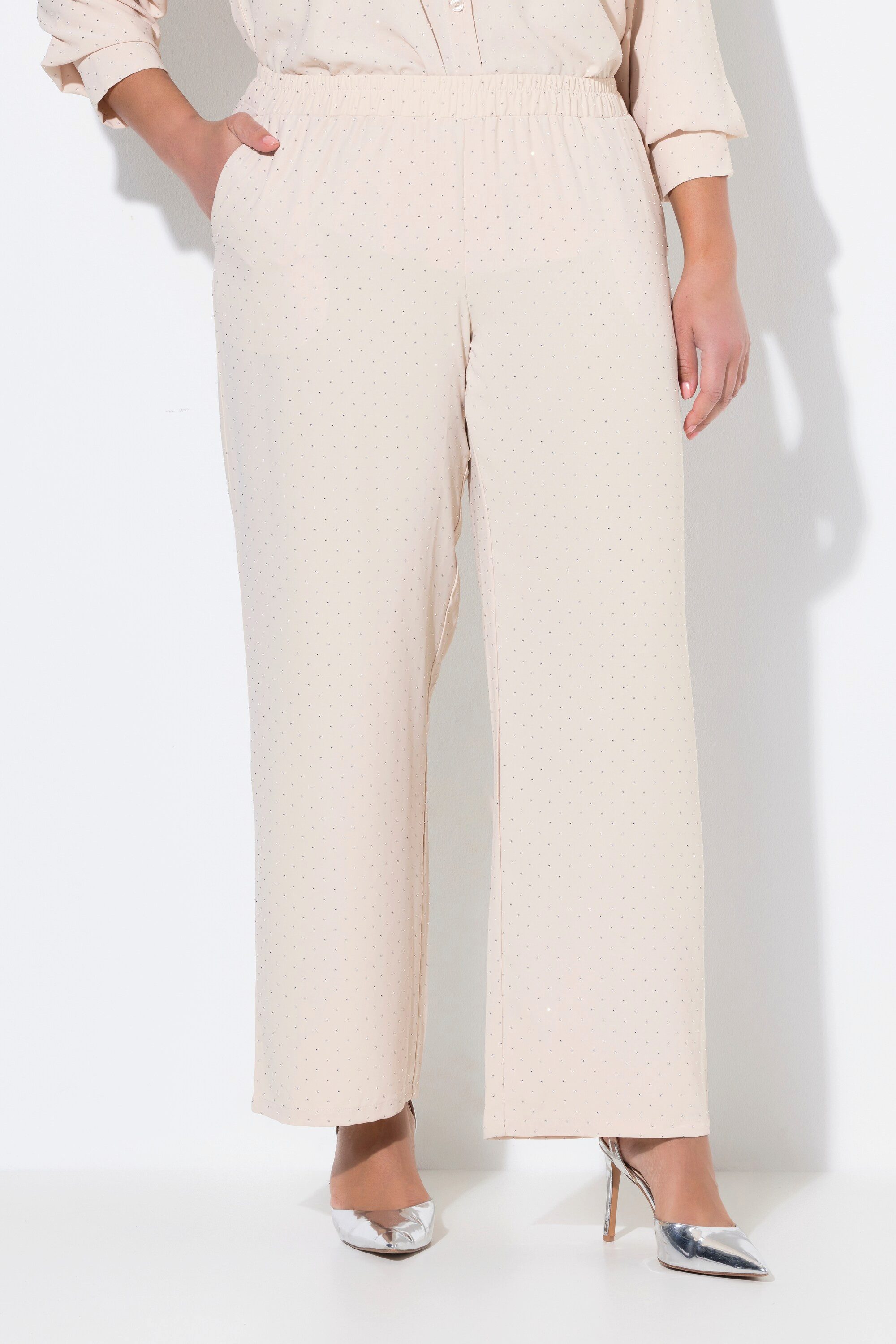 MIAMODA Schlupfhose Schlupfhose weites Bein Glitzersteinchen günstig online kaufen