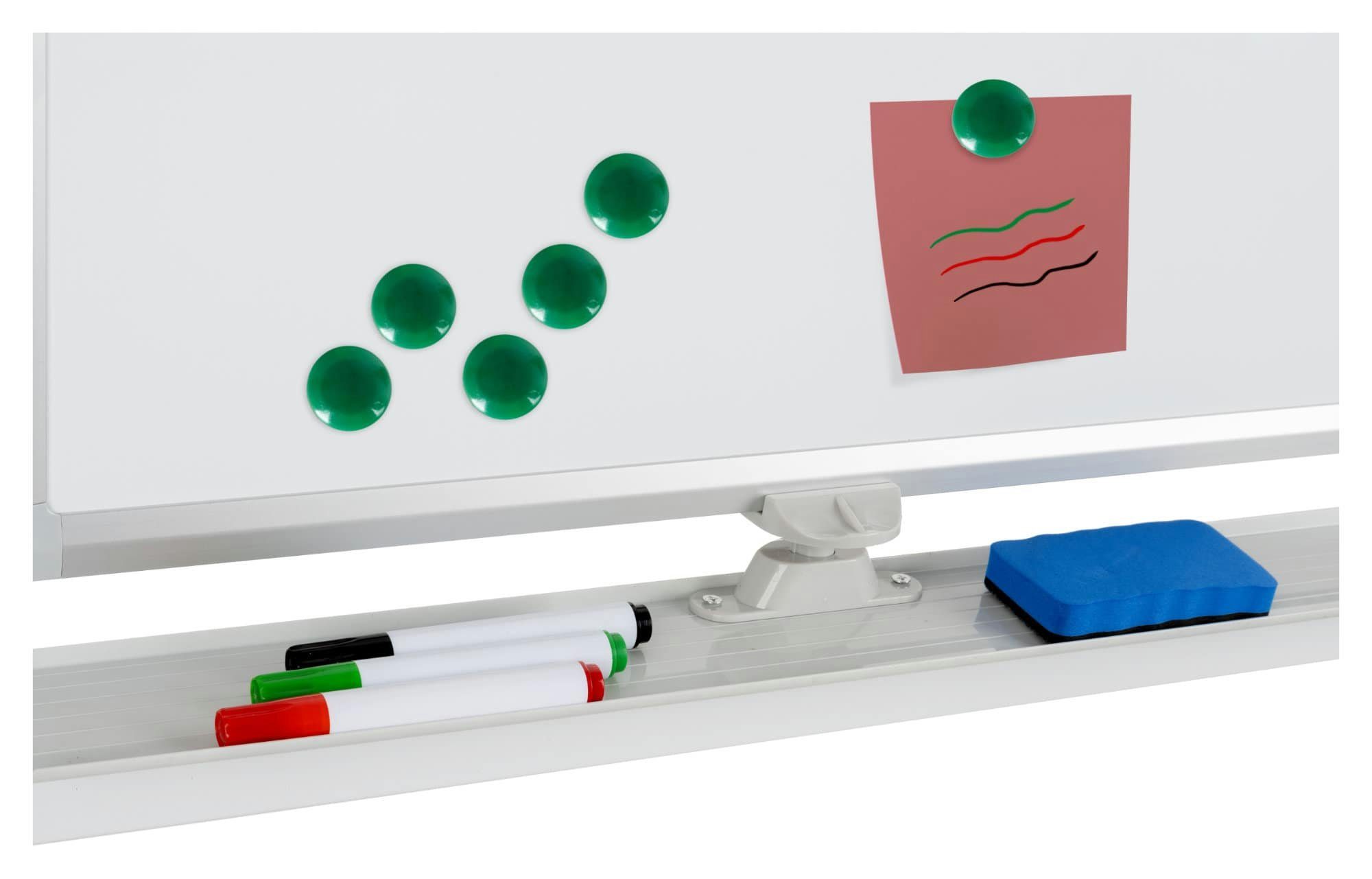 Set, Rot, Marker Radierer und Pronomic Haft-Magnete Schwamm Schwarz), Stifte 10-tlg., in Wischer, (Zubehör Marker Zubehör und 6 Grün Whiteboard Set, Whiteboard 3