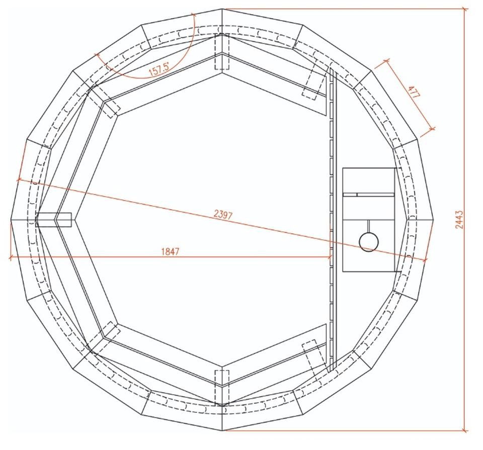 JVmoebel Whirlpool-Badewanne Sprudelbad aus Holz in Braun mit Massagefunktion für Entspannung, Made in Europe