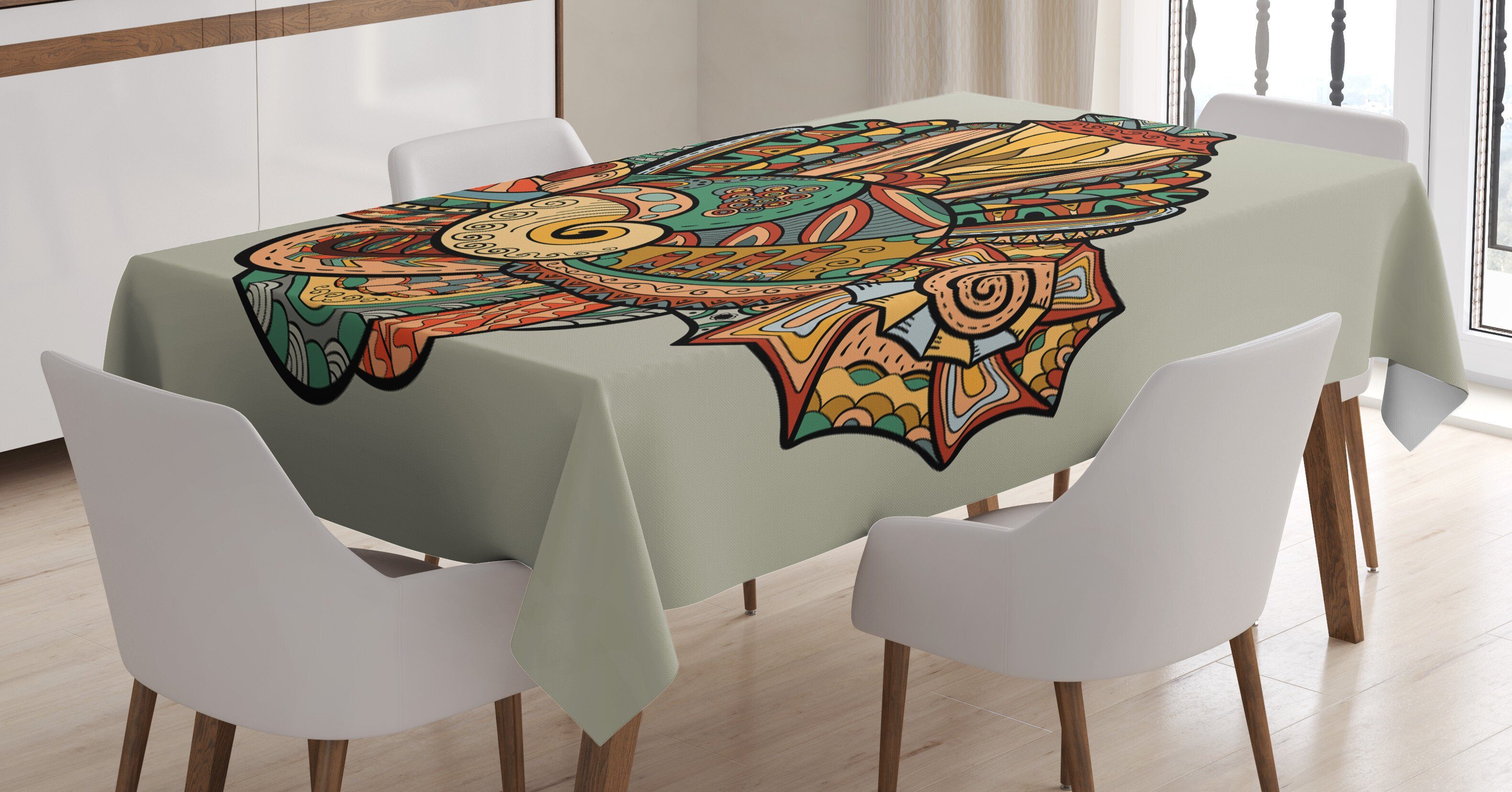 geeignet Bereich Abakuhaus Seashell-Kunst Abstrakte Tischdecke Für Farben, Schale den Außen Klare Waschbar Farbfest